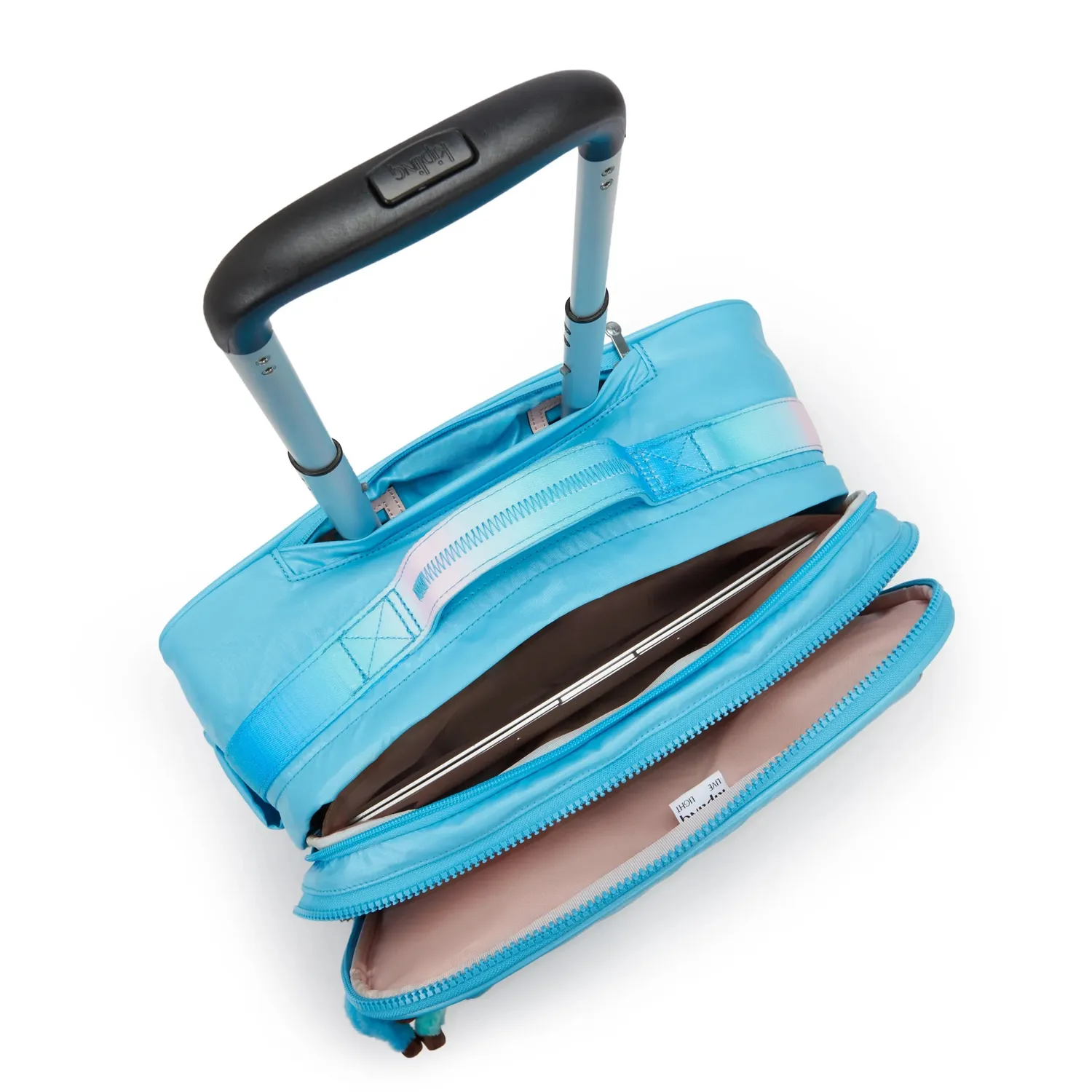 Kipling New Storia trolley Sea Blue Metallic Groot laptopvak