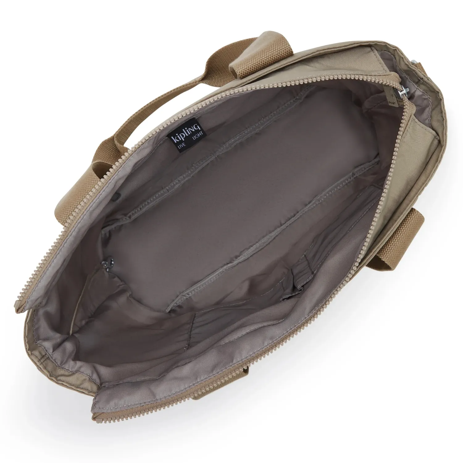 Kipling Minta L Up shopper soft taupe groot afneembare band