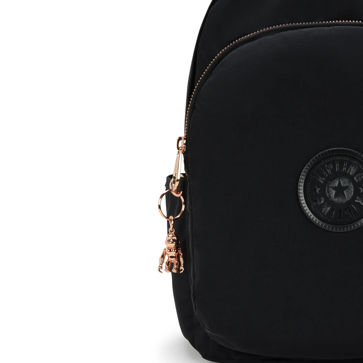 Kipling Delia rugzak Medium Black Rose Spice zijvakken