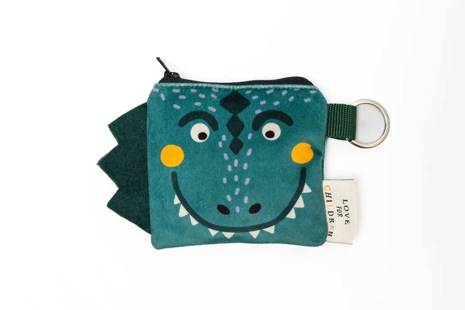 LOVE FOR CHILDRENN Dinosaurus kinderportemonnee 10 cm velvet