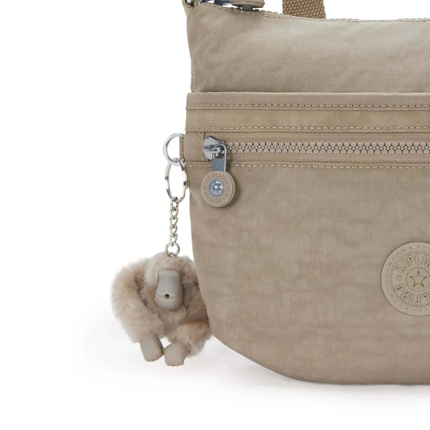Kipling Arto S schoudertas Soft Taupe klein – neutraal