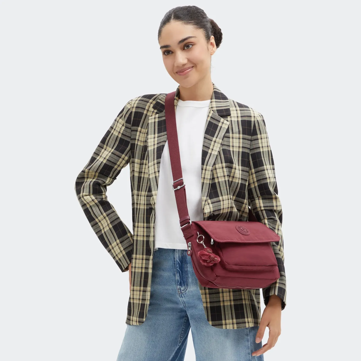 Kipling Dalma crossbody Lounge Wine met sleutelkoord