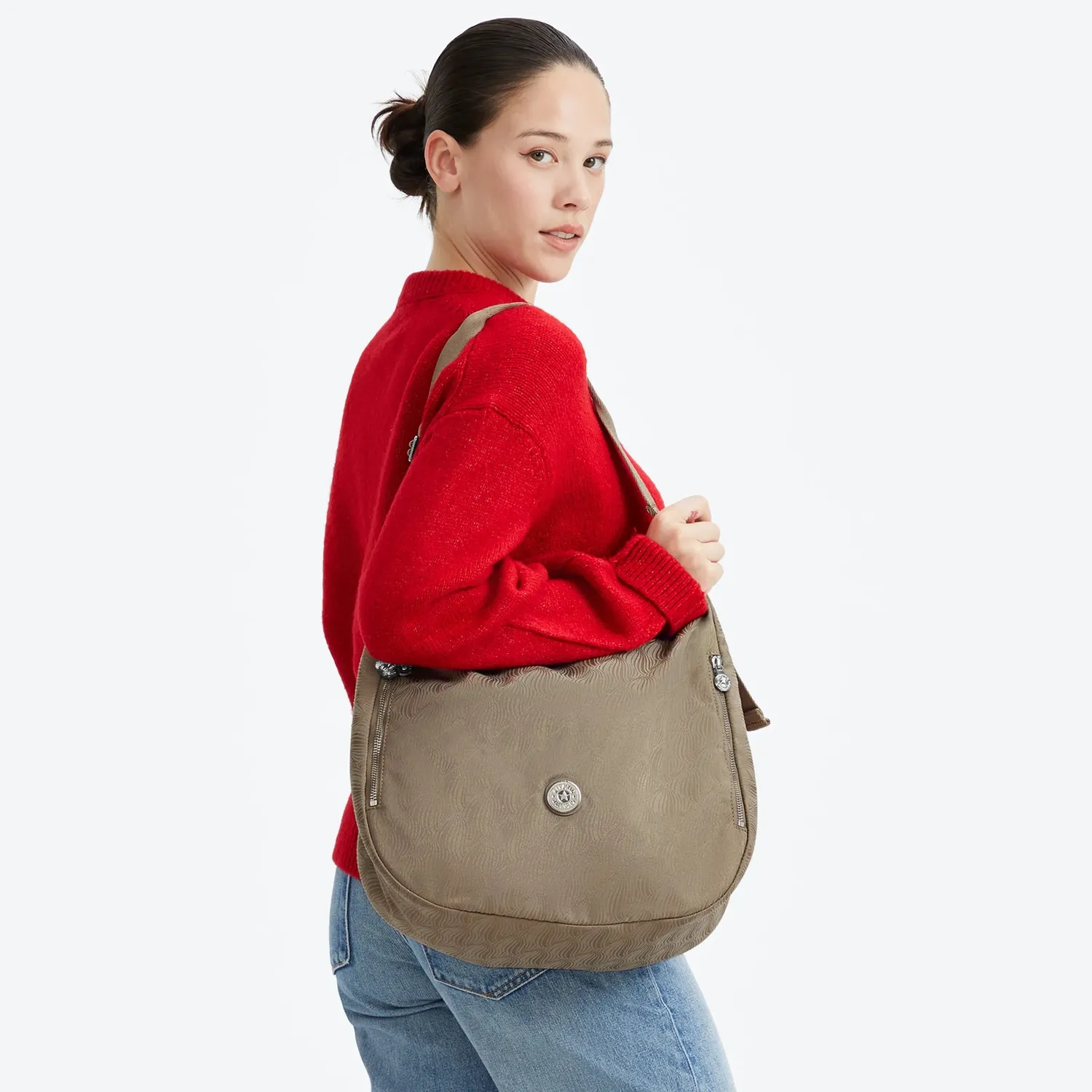 Kipling Khloe schoudertas Diamond Wave Jacquard