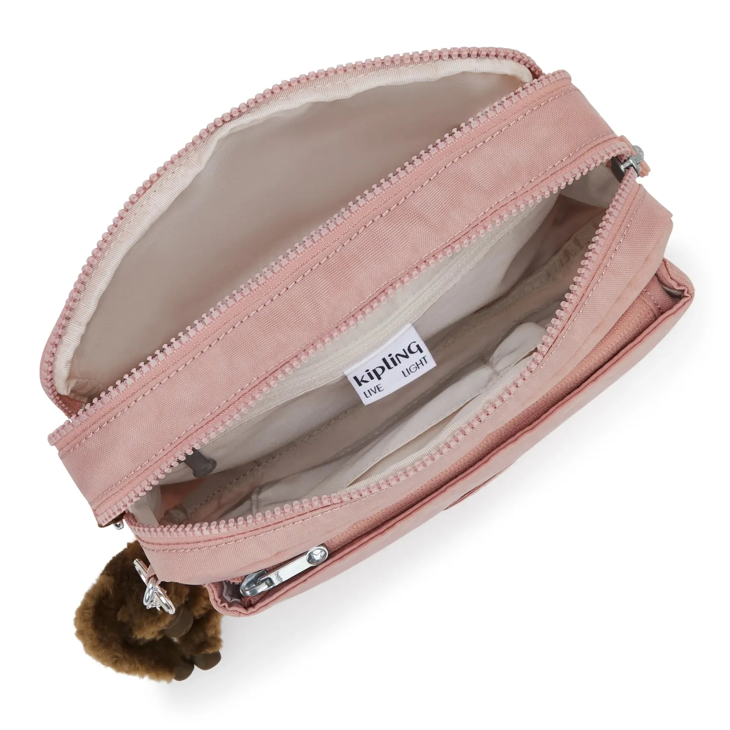 Kipling Abanu M tas Medium Memory Pink crossbody