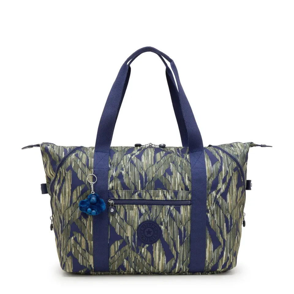 Kipling Art M draagtas Striped Grasses groot gestreept