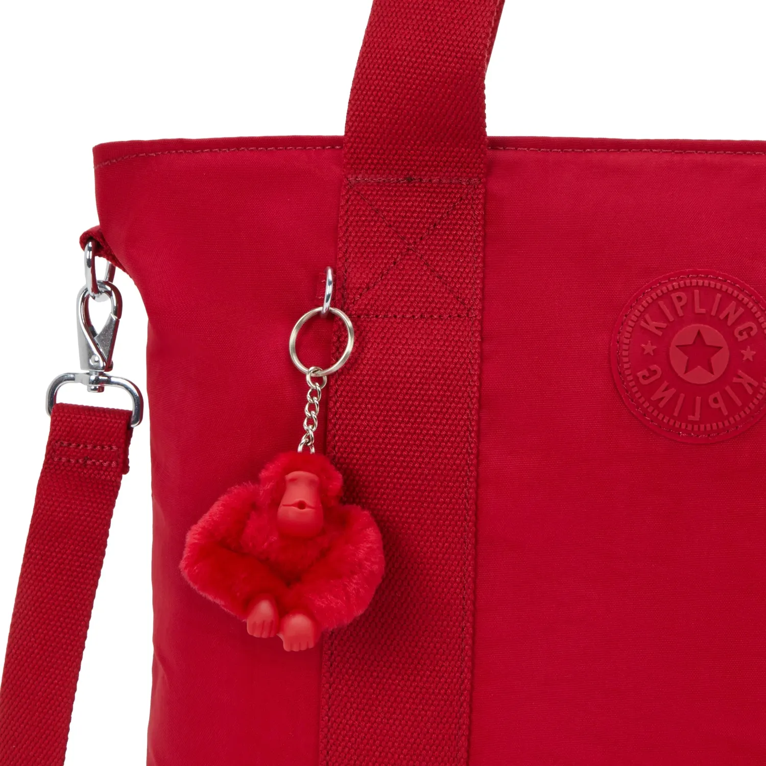 Kipling Minta L Up draagtas Ruby Red Groot met vakken