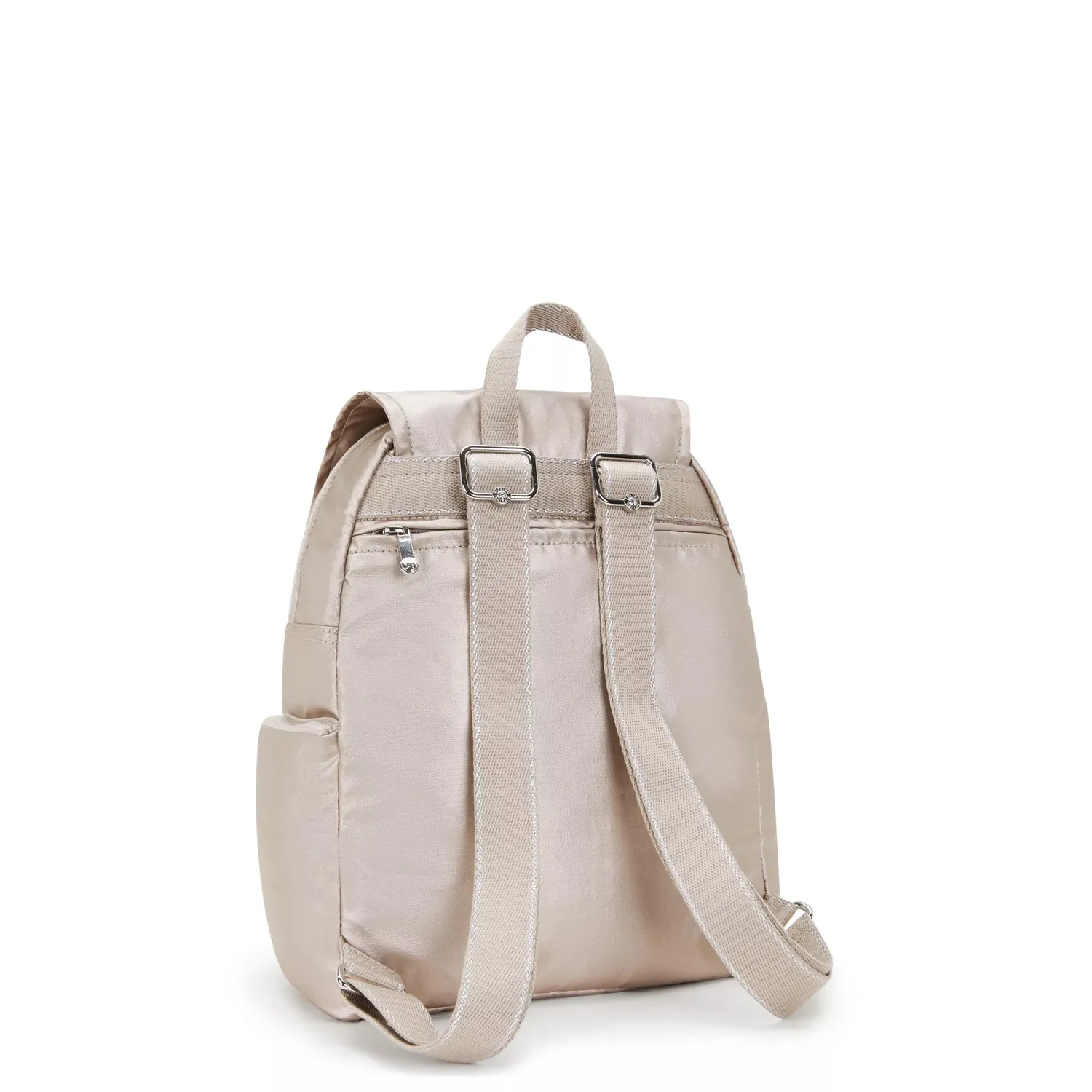 Kipling City Zip S rugzak Metallic Glow klein glanzend