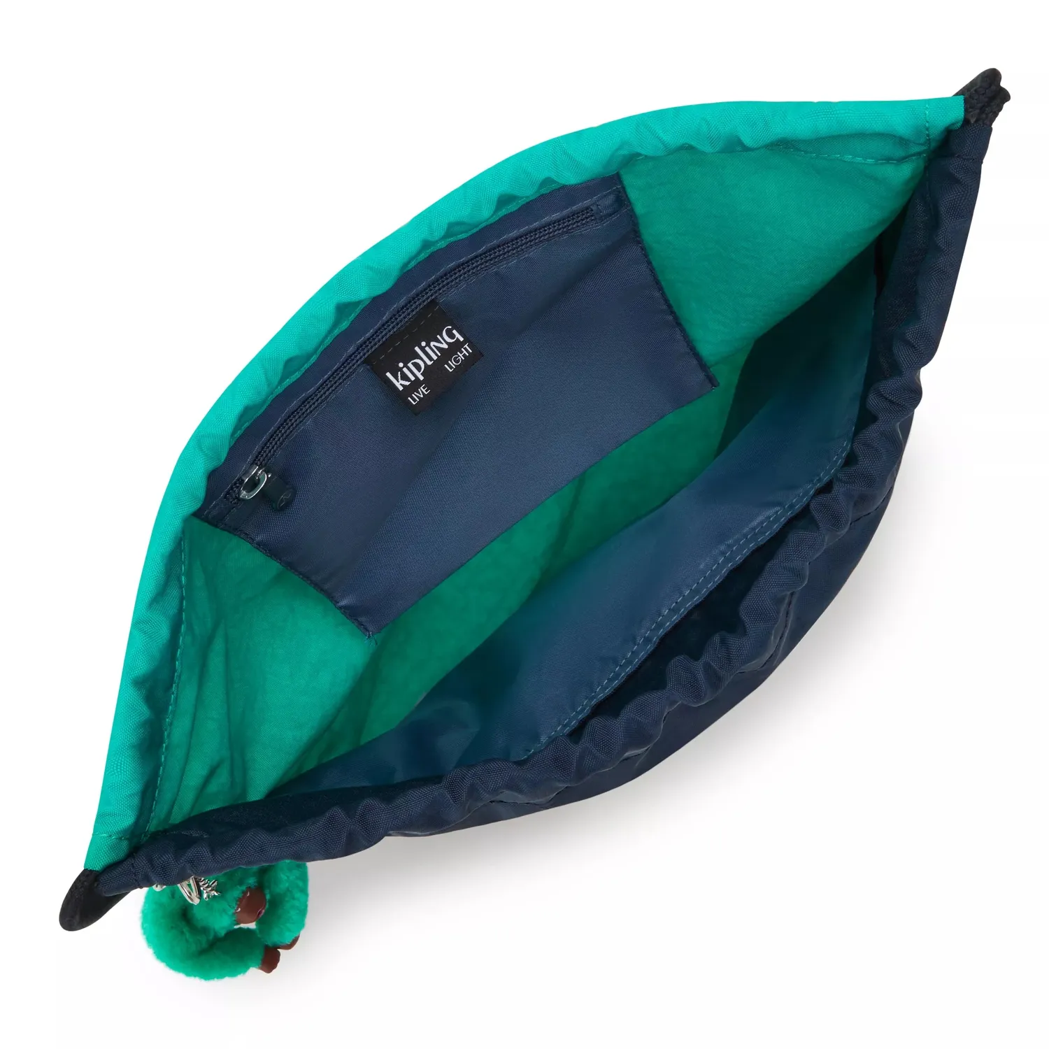 Kipling Supertaboo gymtas Blue Green Block Medium waterafstotend