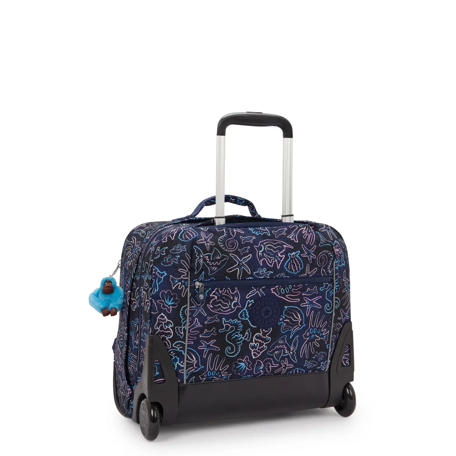 Kipling Giorno rugzak met wieltjes Disco Fish groot