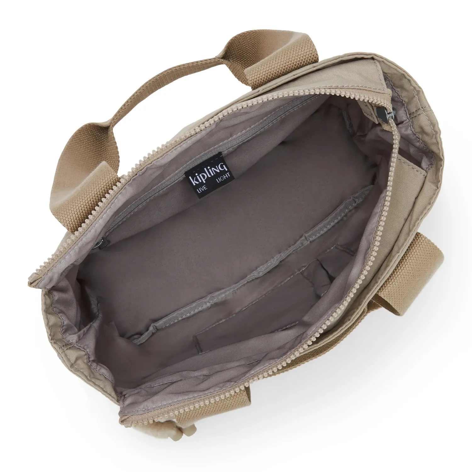 Kipling Minta M Up schoudertas Soft Taupe Medium afneembare band