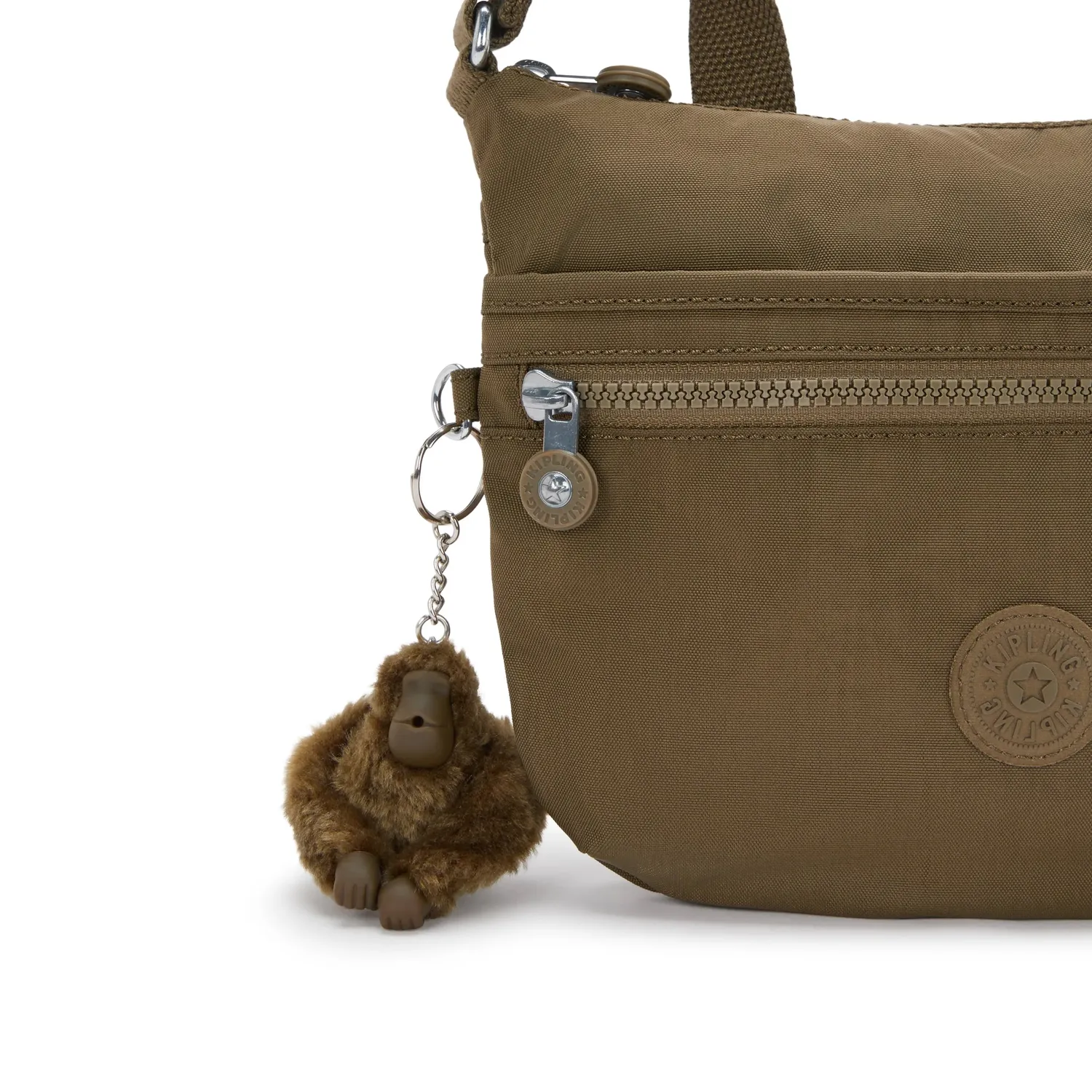 Kipling Arto S schoudertas Smooth Khaki klein licht