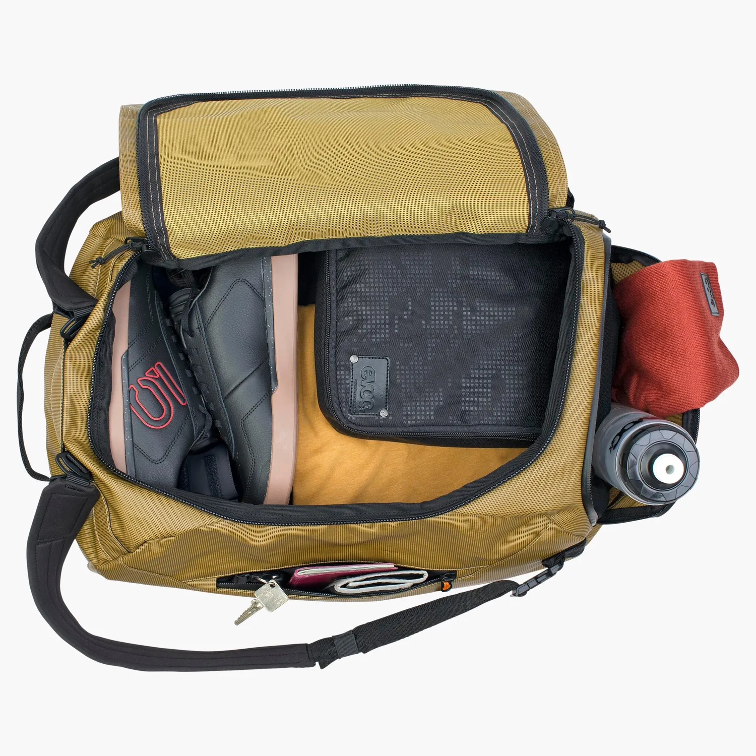 Evoc Duffle Bag 40 reistas curry-black waterafstotend