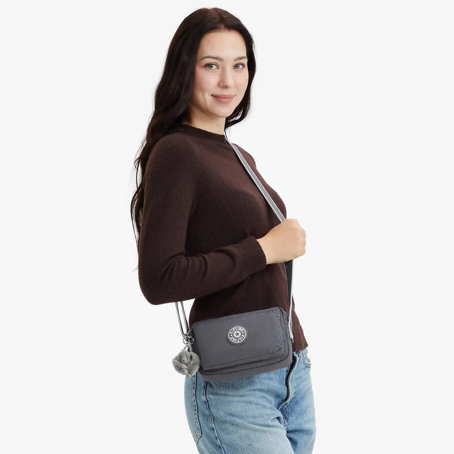 Kipling Abanu crossbodytas klein moonlit grey koel