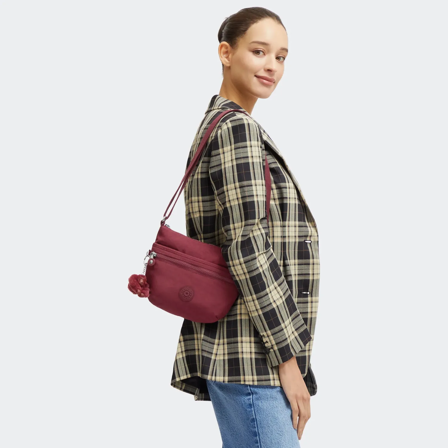 Kipling Arto S crossbody tas Lounge Wine klein waterafstotend