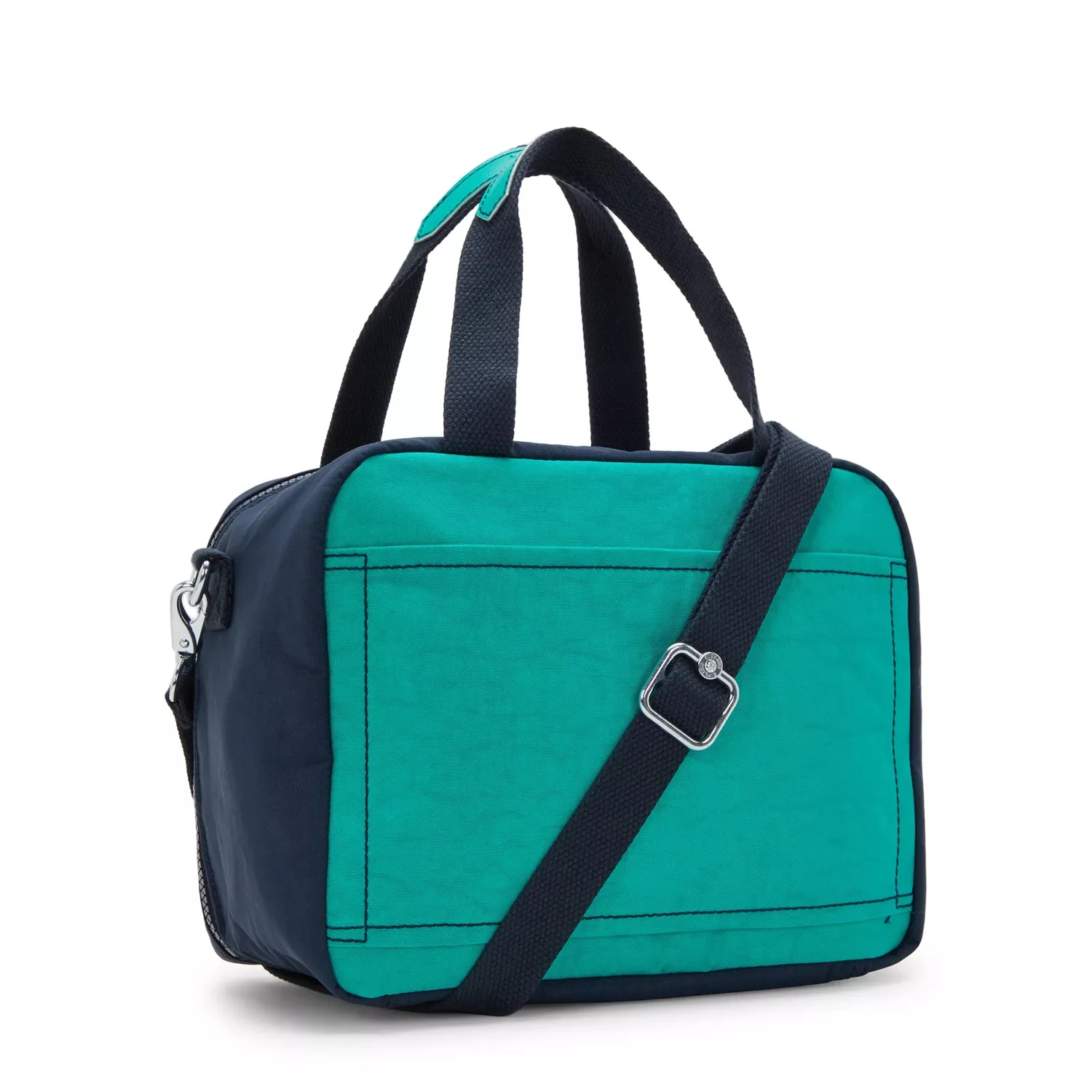 Kipling Miyo lunchtas Blue Green Block groot geisoleerd