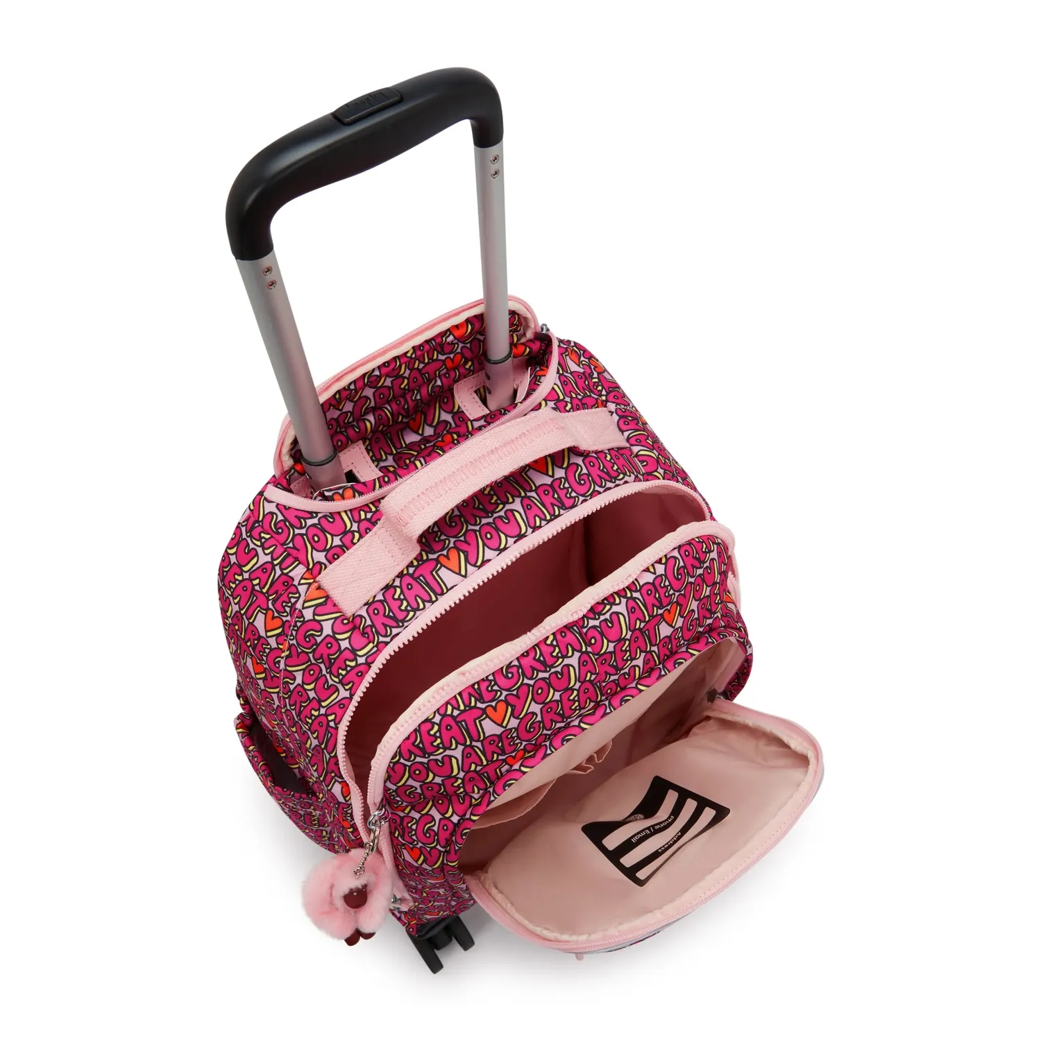 Kipling New Zea rugzak met wielen U R Great Print groot