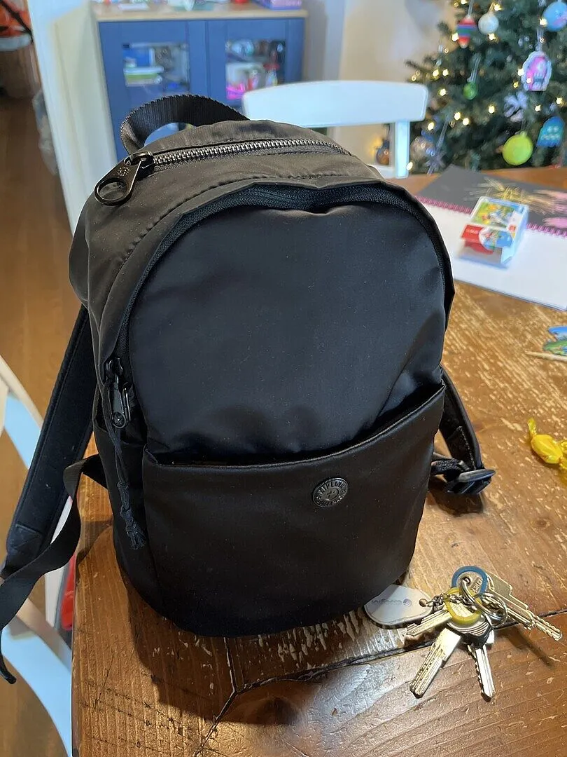 Kipling Delia Mini rugzak Navy Sign Jacquard klein vakken