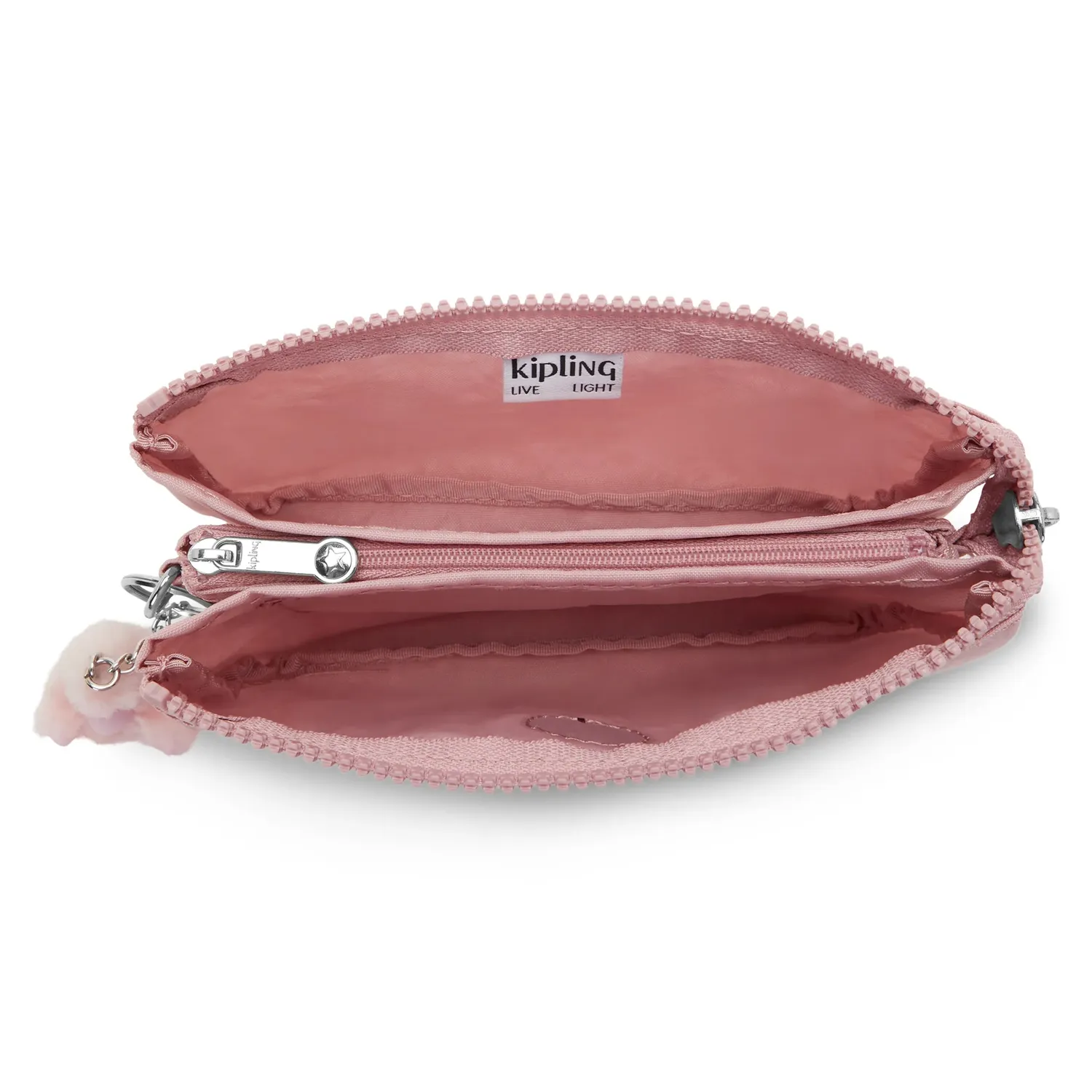 Kipling Creativity L etui Smoky Blush groot nylon organizer