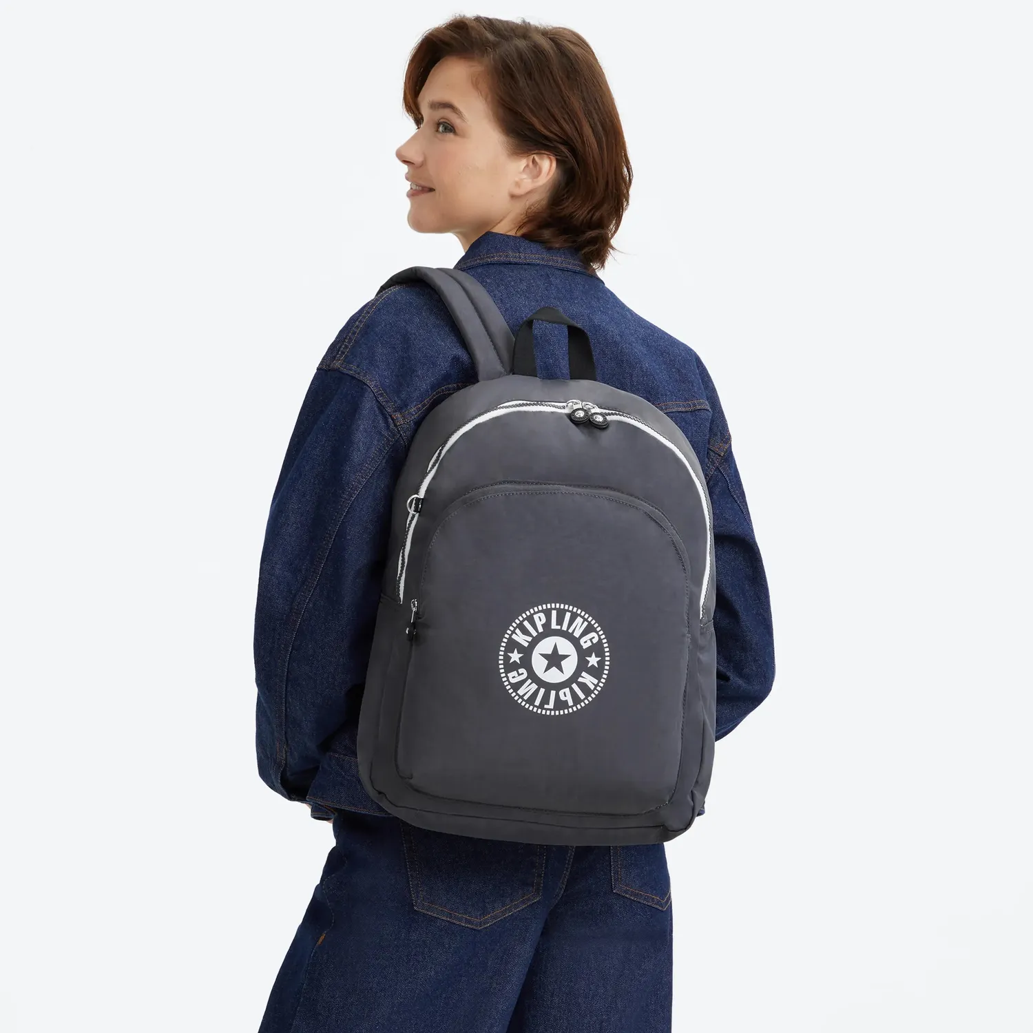 Kipling Curtis L rugzak Moonlit Grey Combo groot 15 inch