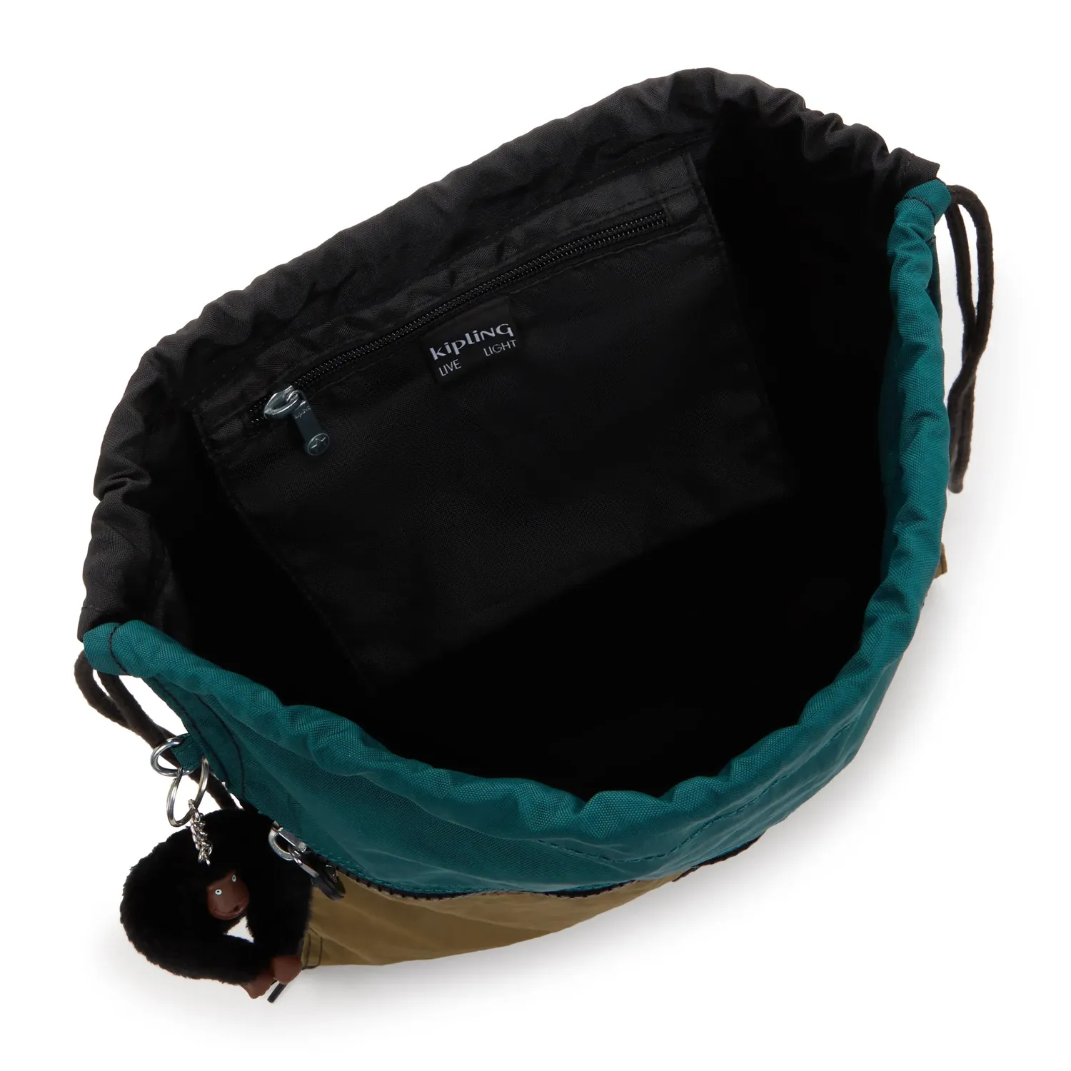 Kipling Supertaboo gymtas Black Khaki Block Medium waterafstotend