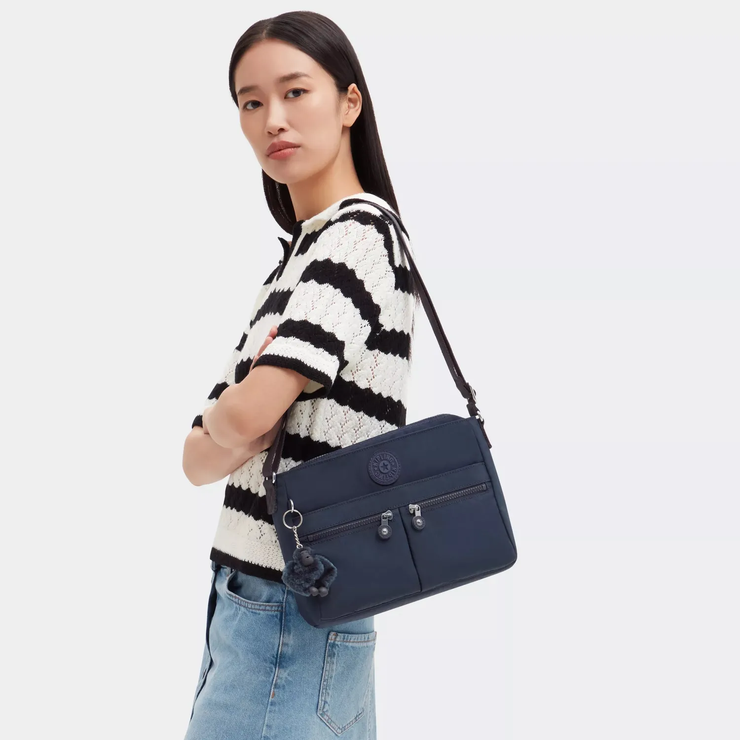 Kipling New Angie schoudertas Blue Bleu 2 klein waterafstotend