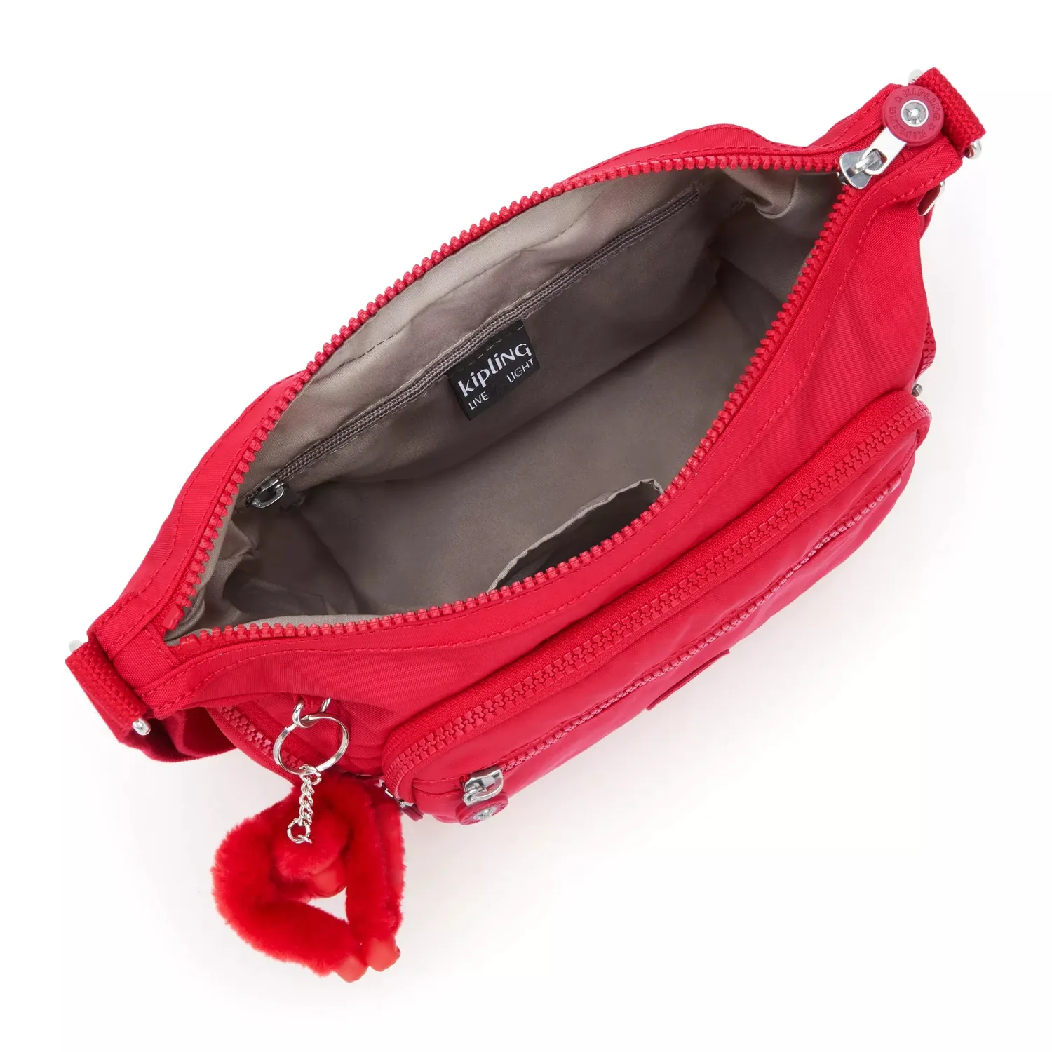Kipling Gabbie S schoudertas Red Rouge klein nylon