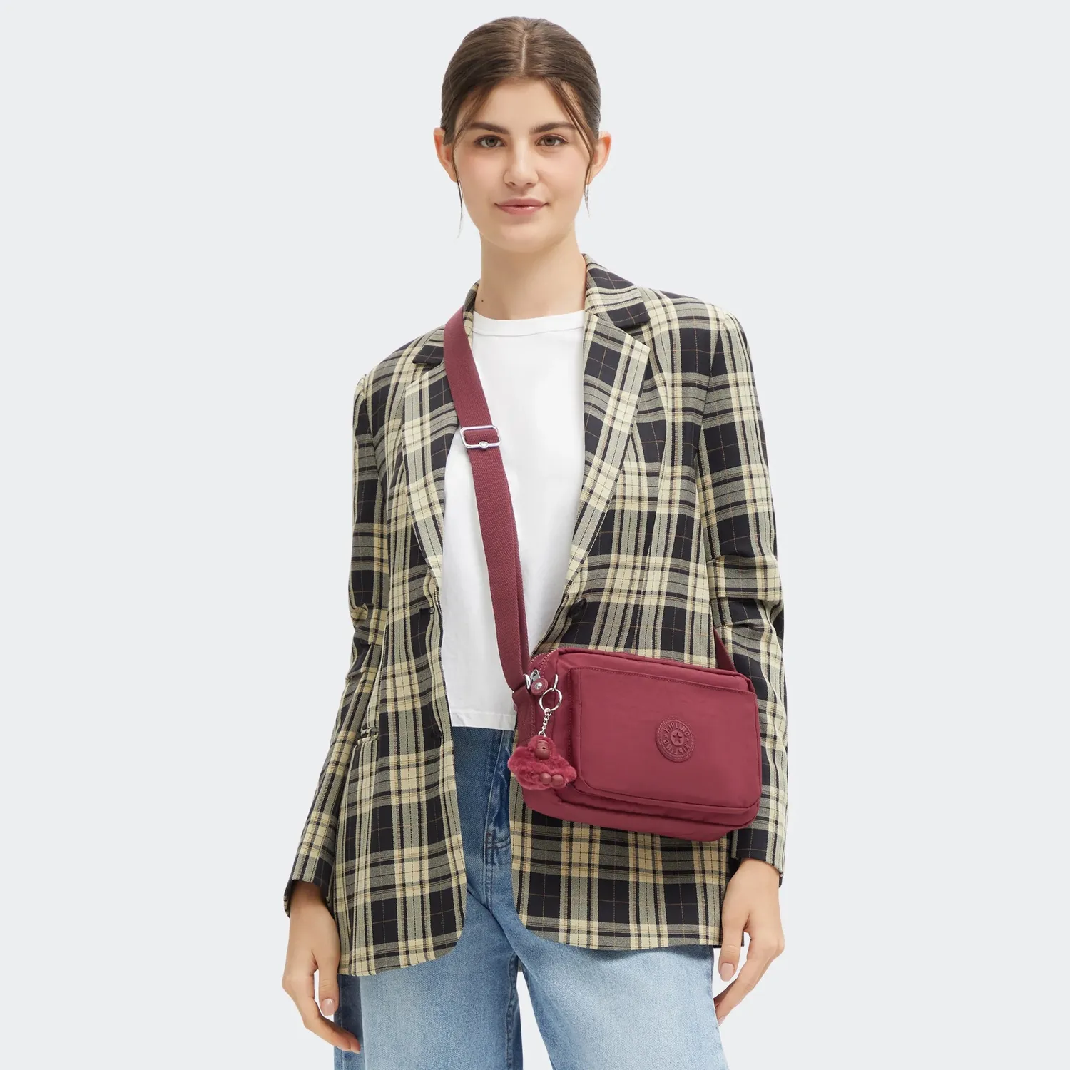 Kipling Abanu M tas Medium Lounge Wine crossbody