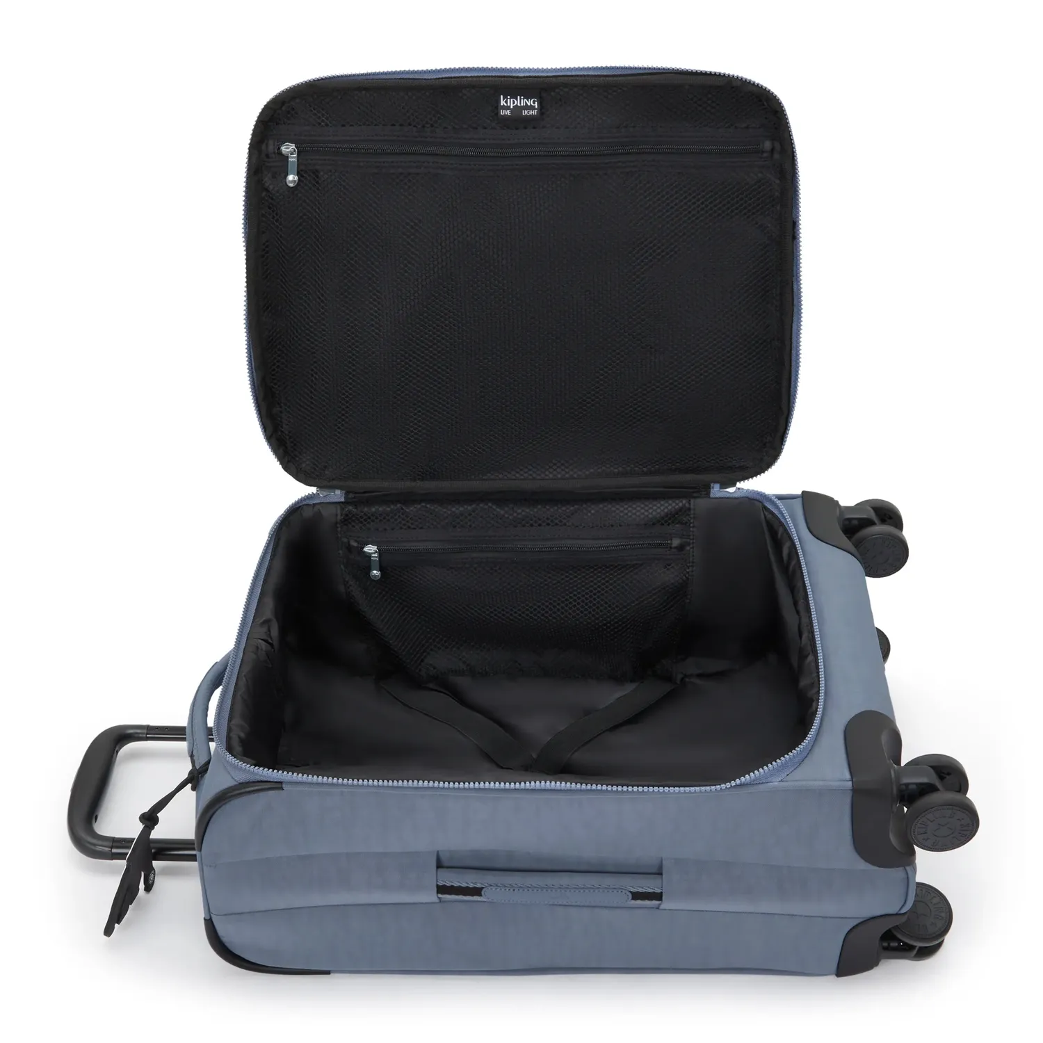 Kipling New Youri Spin S koffer Blue Stone klein handbagage