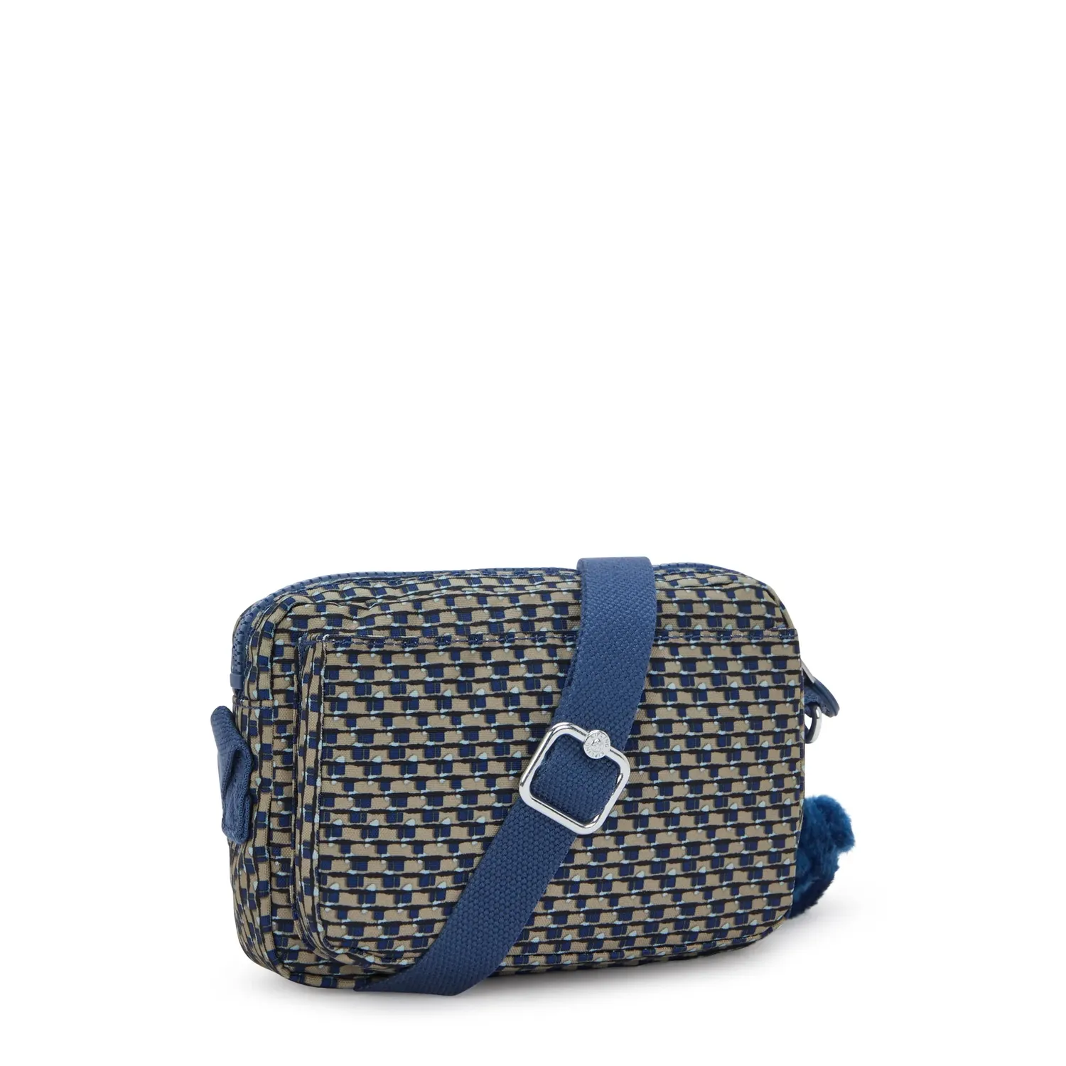 Kipling Abanu crossbody tas klein Blue on Wire met ritsvakken