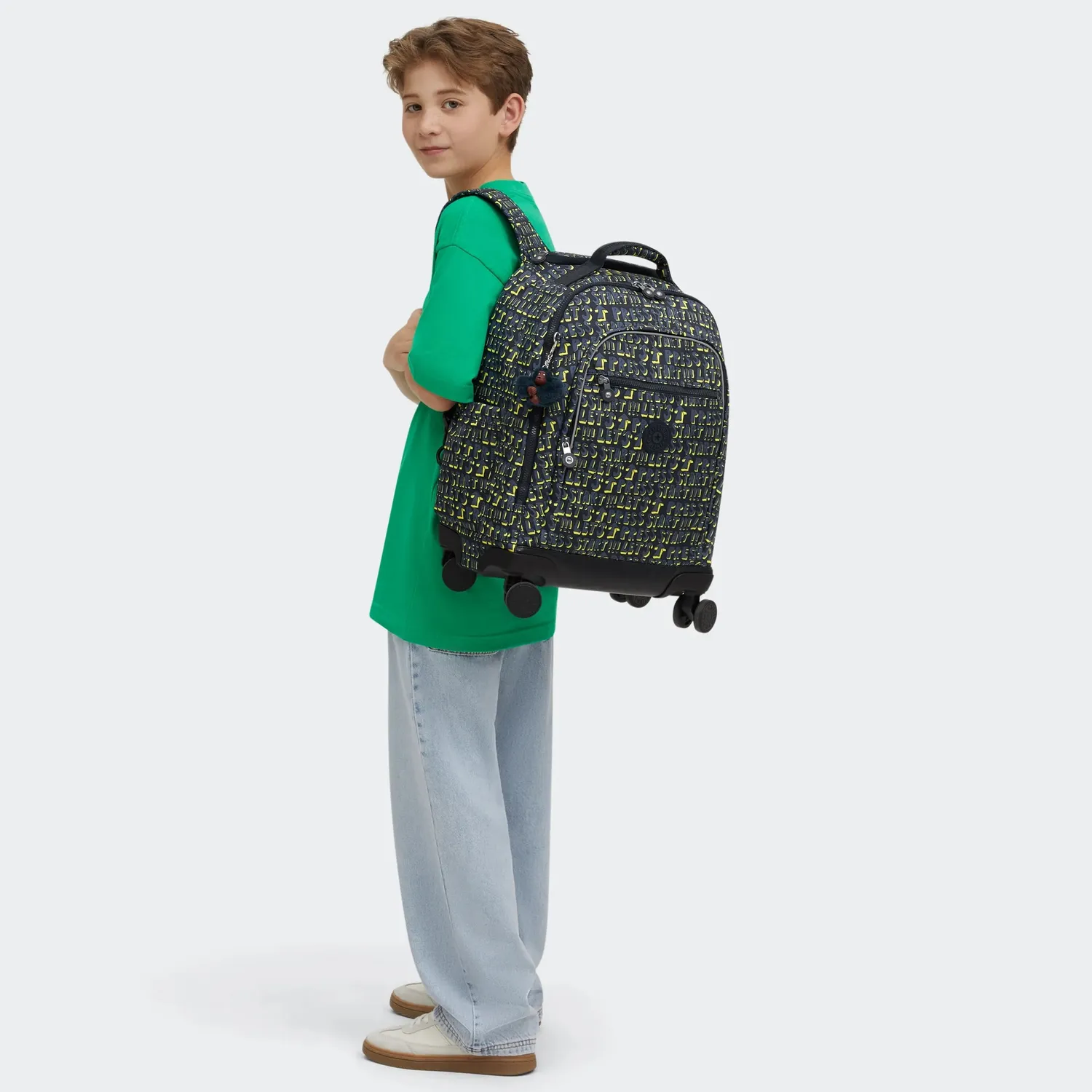 Kipling New Zea rugzak met wielen Lets Play Print Groot draagcomfort