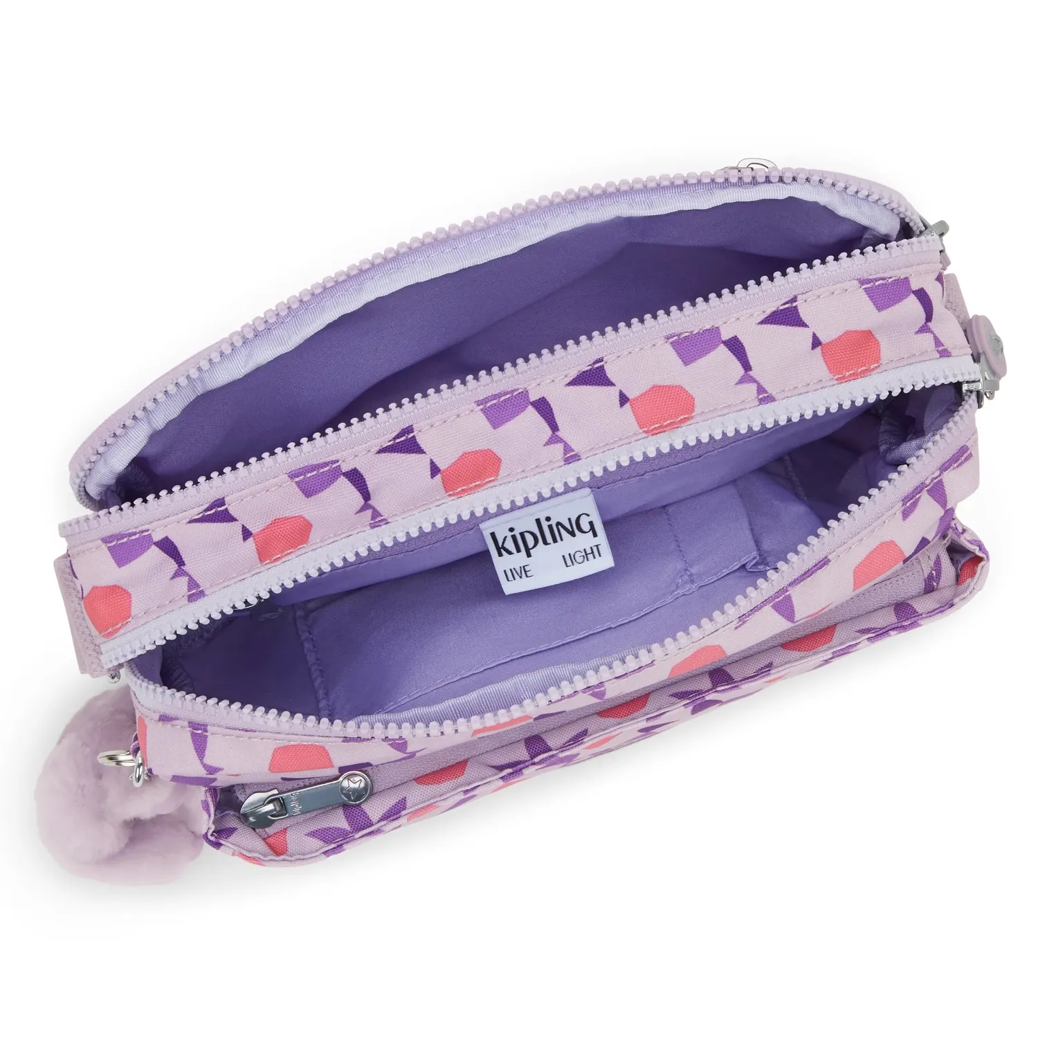 Kipling Abanu M crossbody tas Flower Dots – 2 vakken