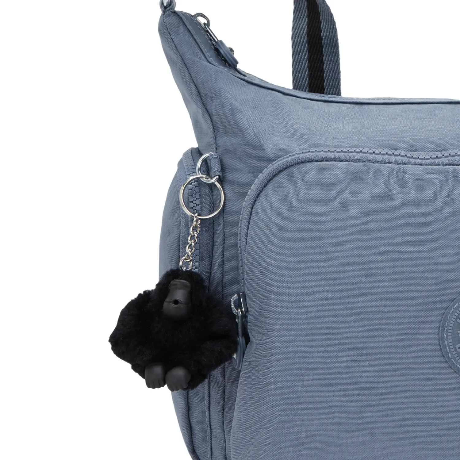 Kipling Gabb crossbody tas Blue Stone groot sleutelkoord