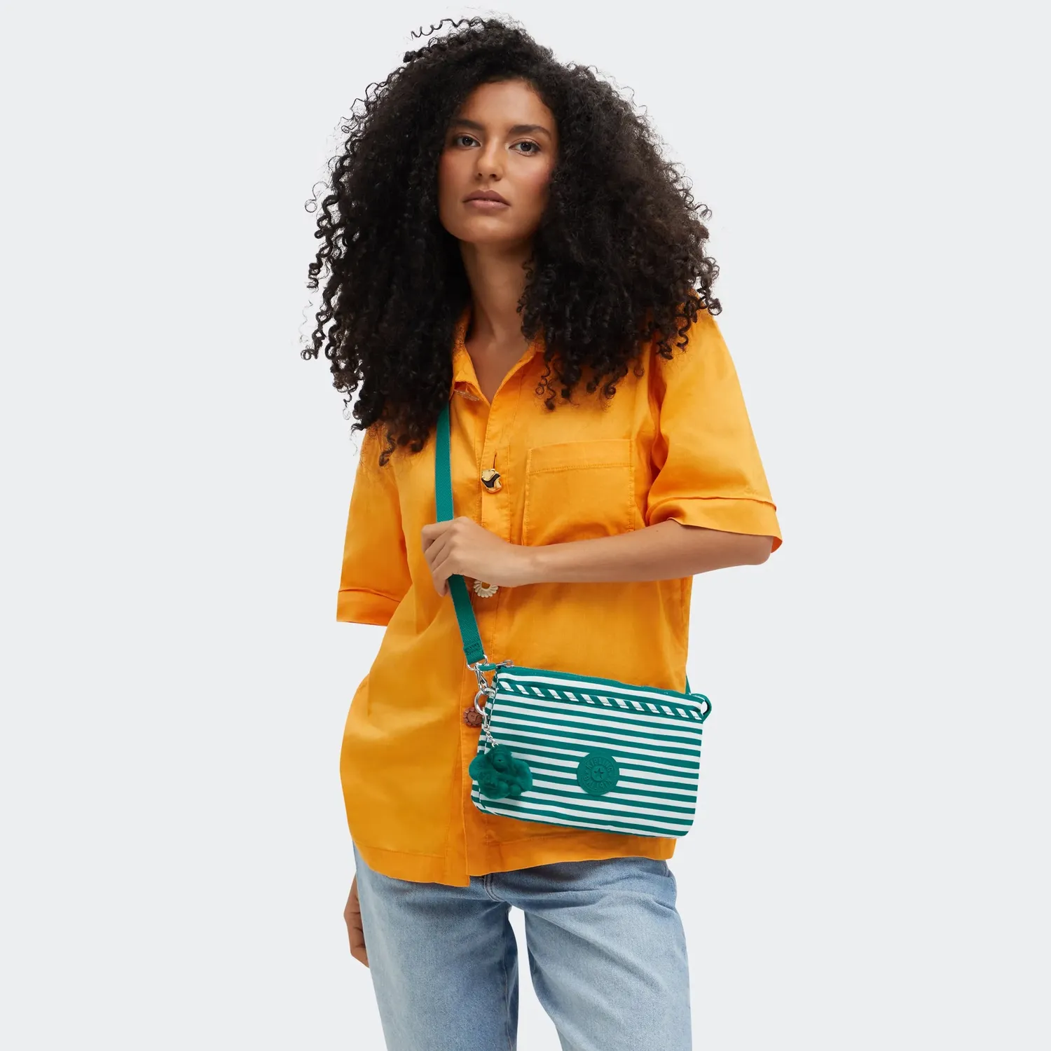 Kipling Riri crossbodytas Klein Parasol Stripes gestreept