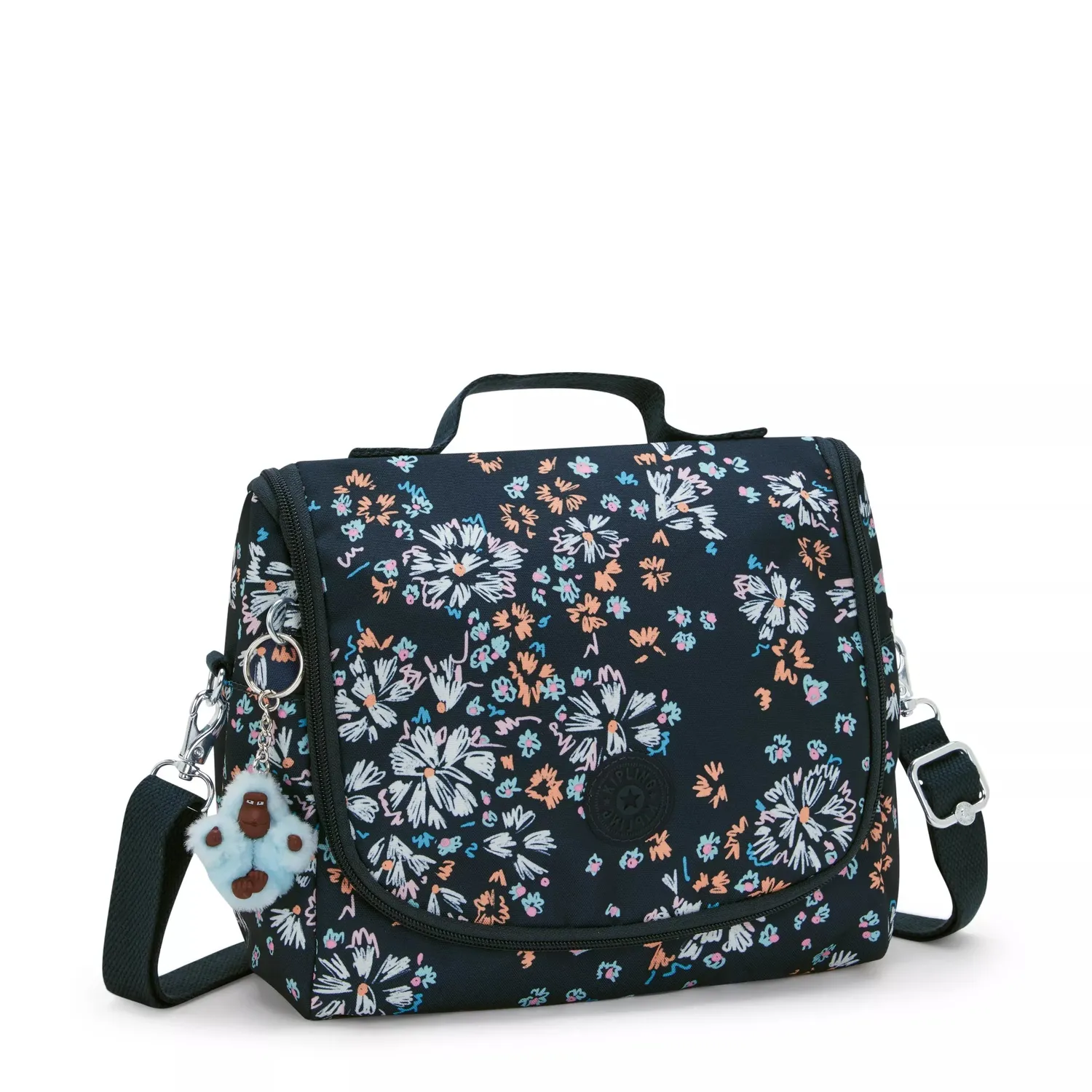 Kipling New Kichirou lunchtas Flower Field groot trolleybevestiging