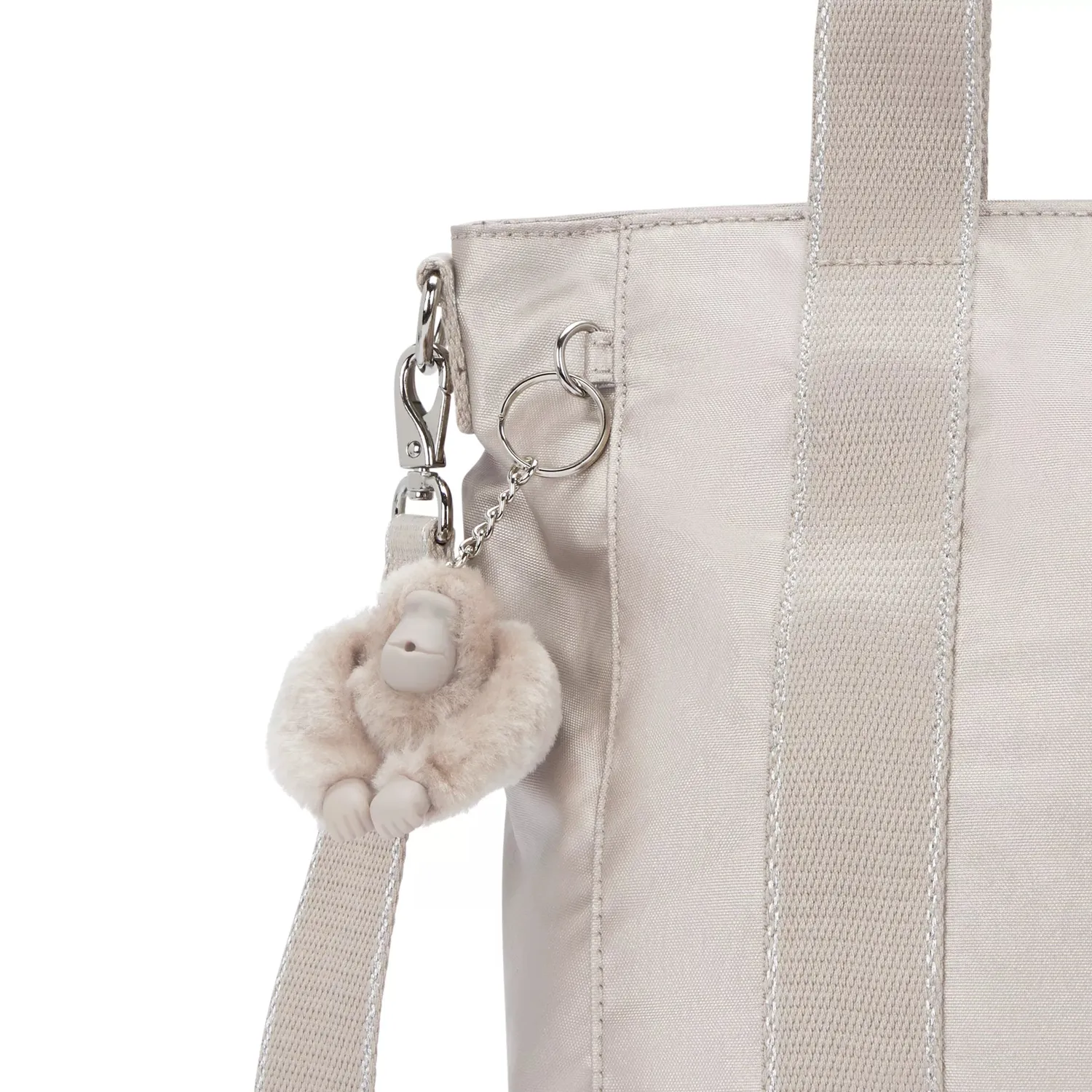 Kipling Asseni S shopper Metallic Glow klein met schouderriem