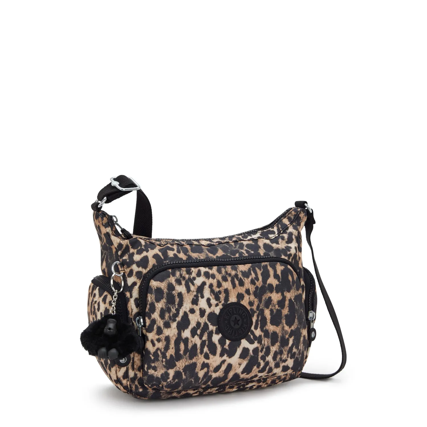 Kipling Gabb S crossbodytas Medium Wild Leopard met ritsvakken