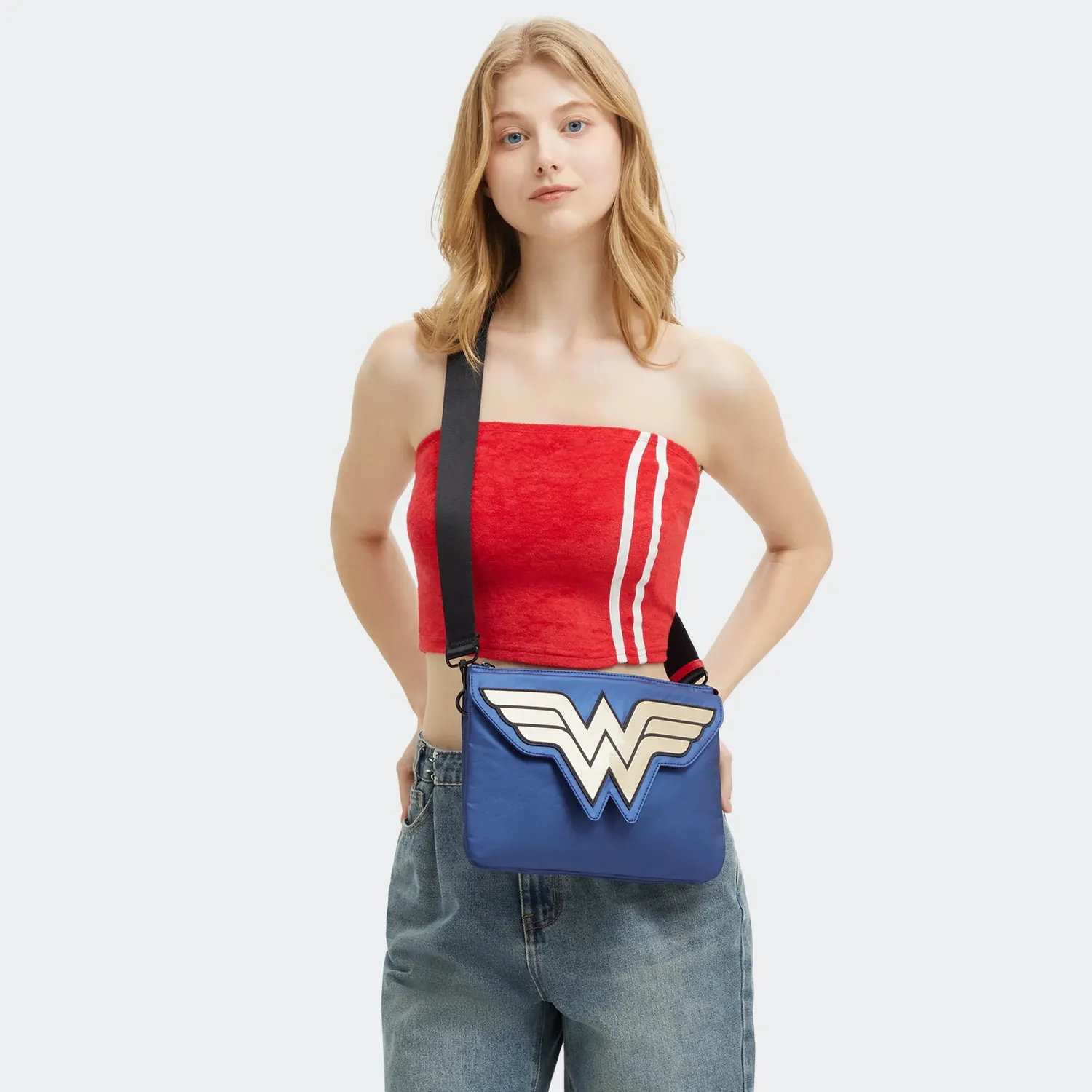 Kipling Riri L Flap crossbody Wonder Blue Medium metallic
