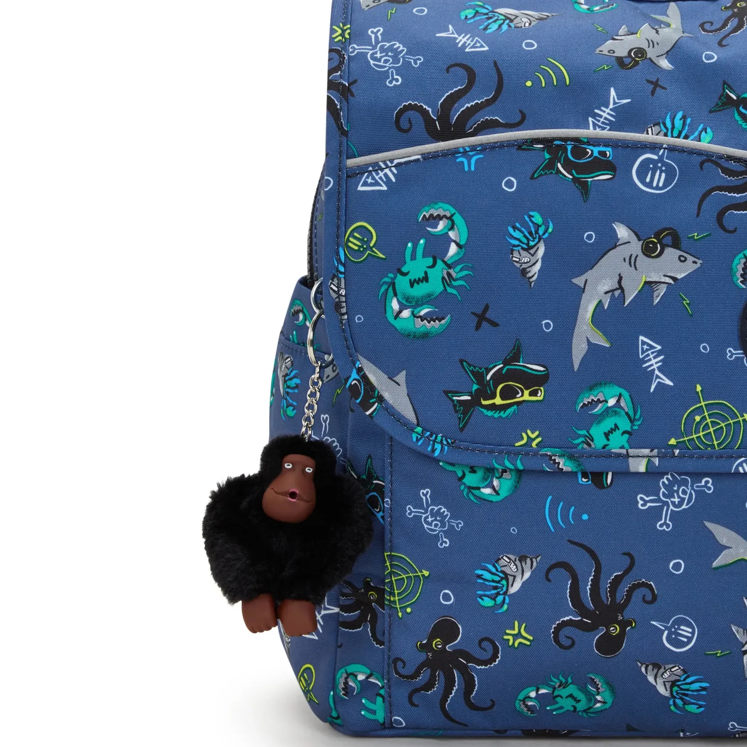 Kipling Codie M rugzak Undersea Party medium A4 flessen
