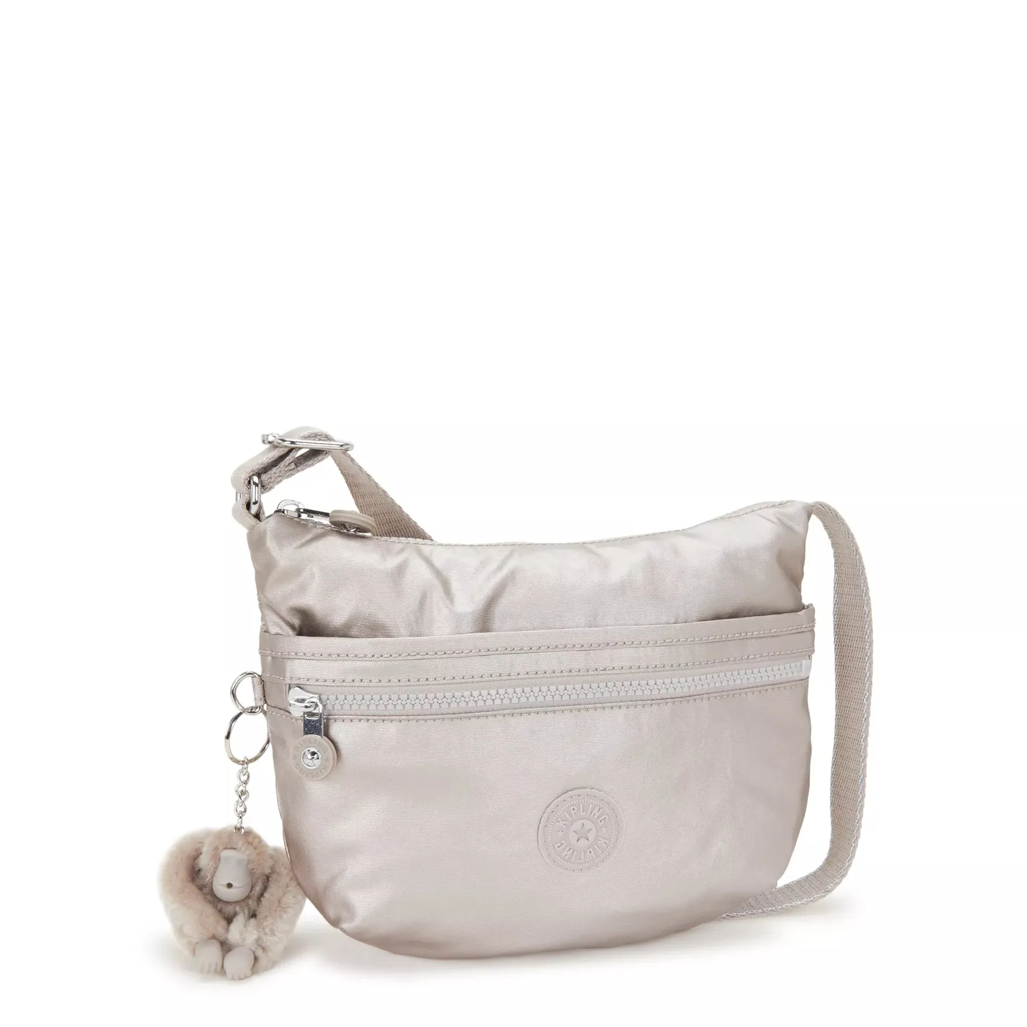 Kipling Arto S schoudertas Metallic Glow klein glans