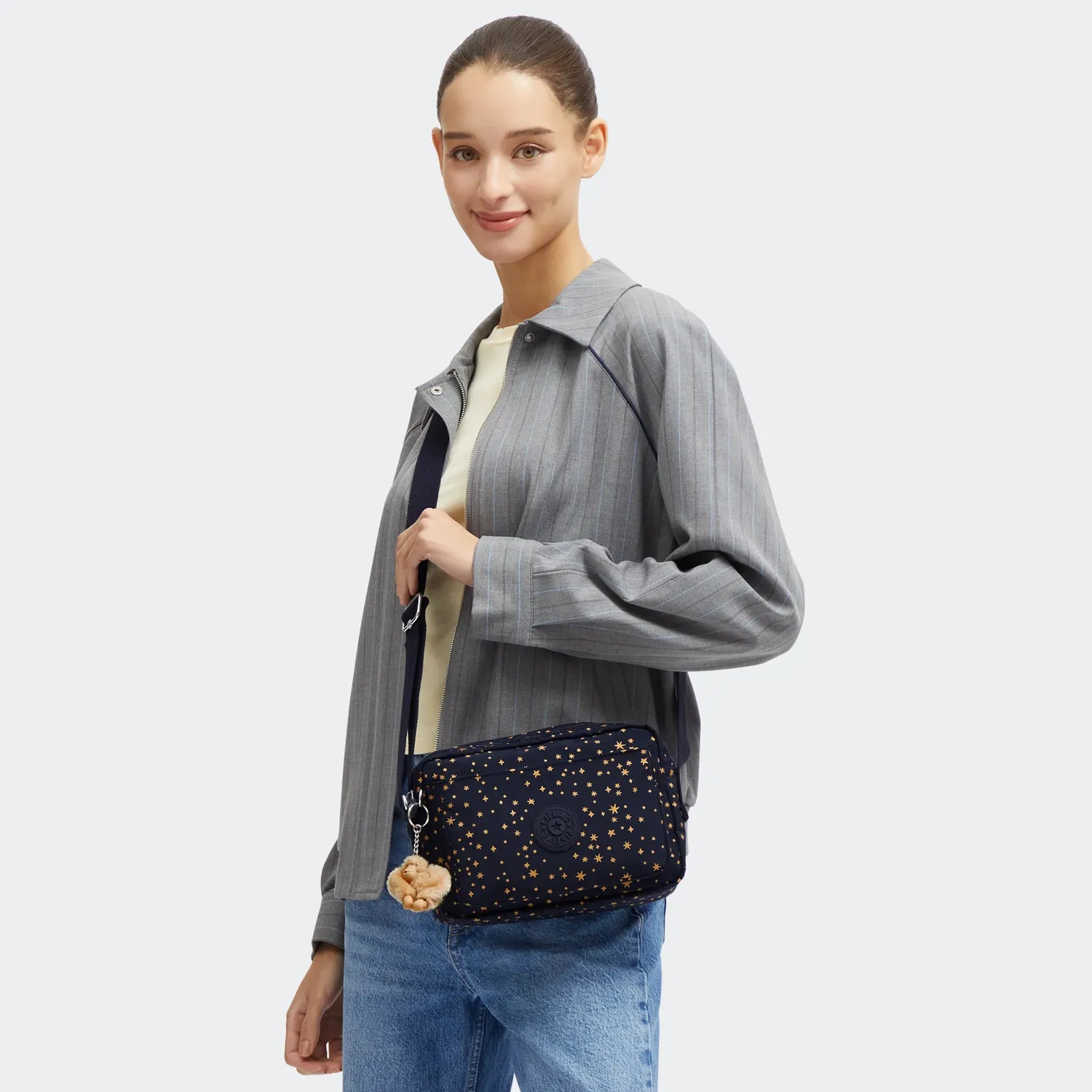 Kipling Abanu M crossbody tas Ultimate Stars – 2 vakken