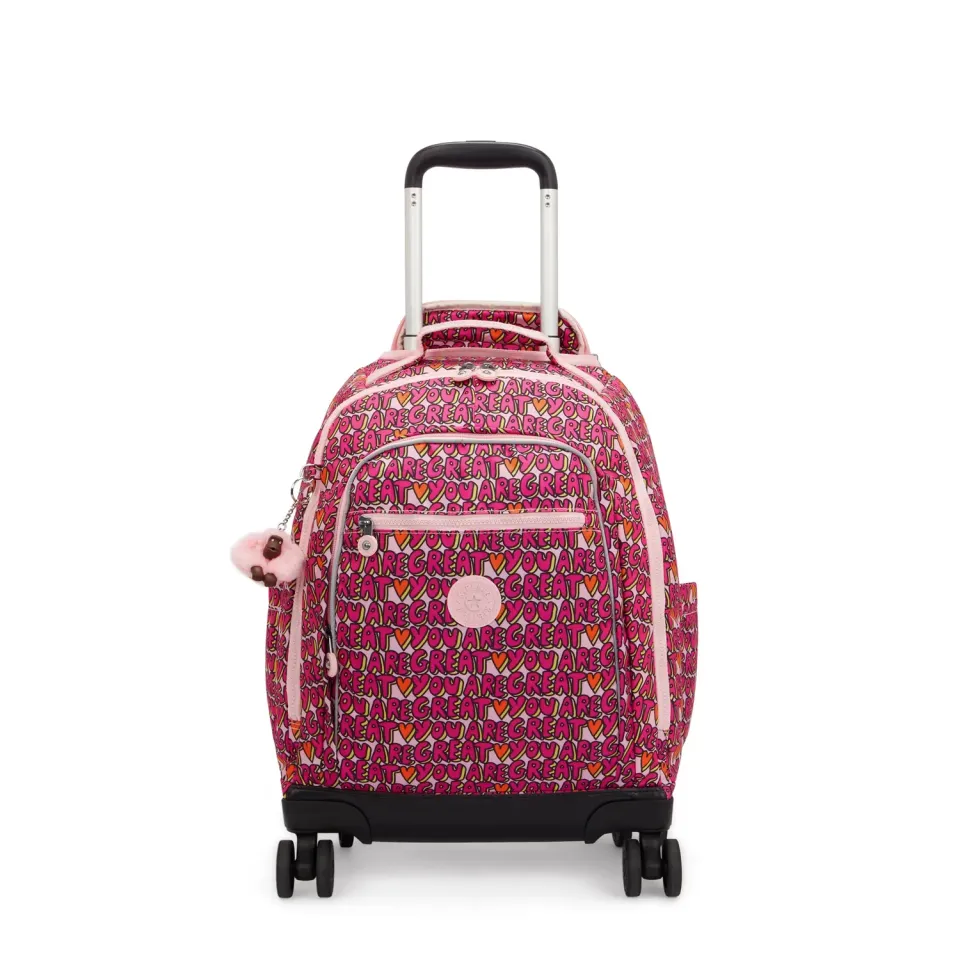 Kipling New Zea rugzak met wielen U R Great Print groot