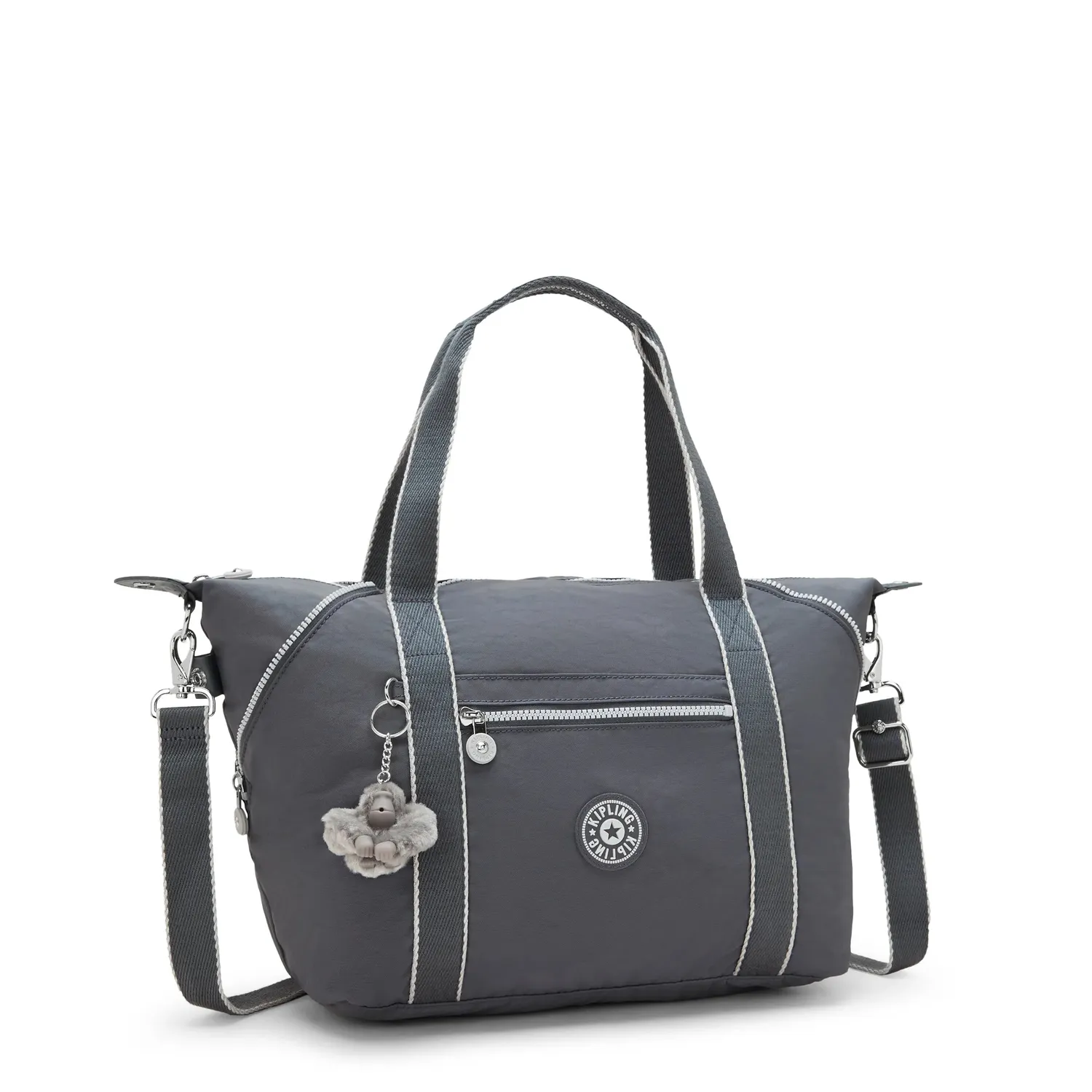 Kipling Art schoudertas medium moonlit grey ruim