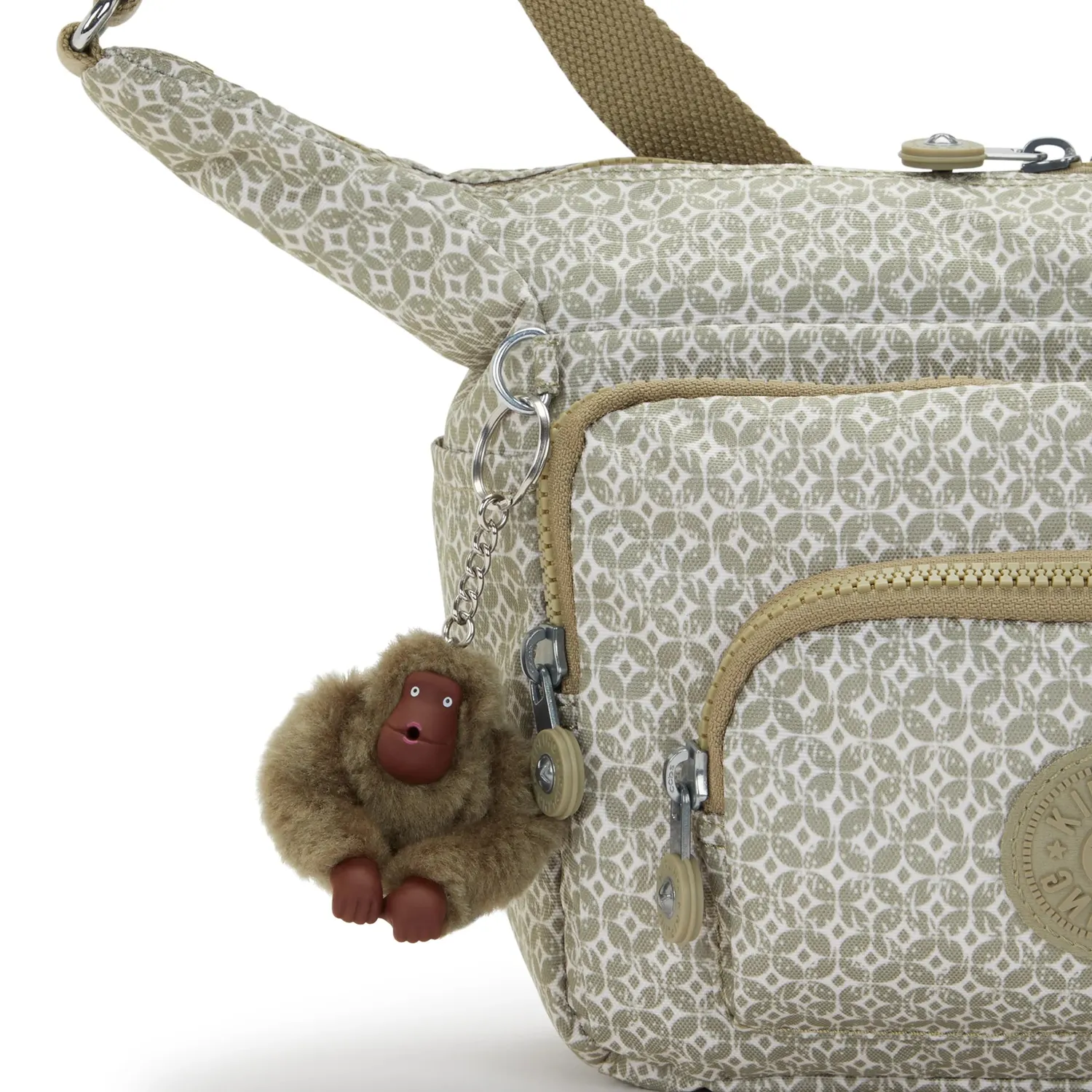Kipling Erica S schoudertas Sandstone Geos medium crossbody