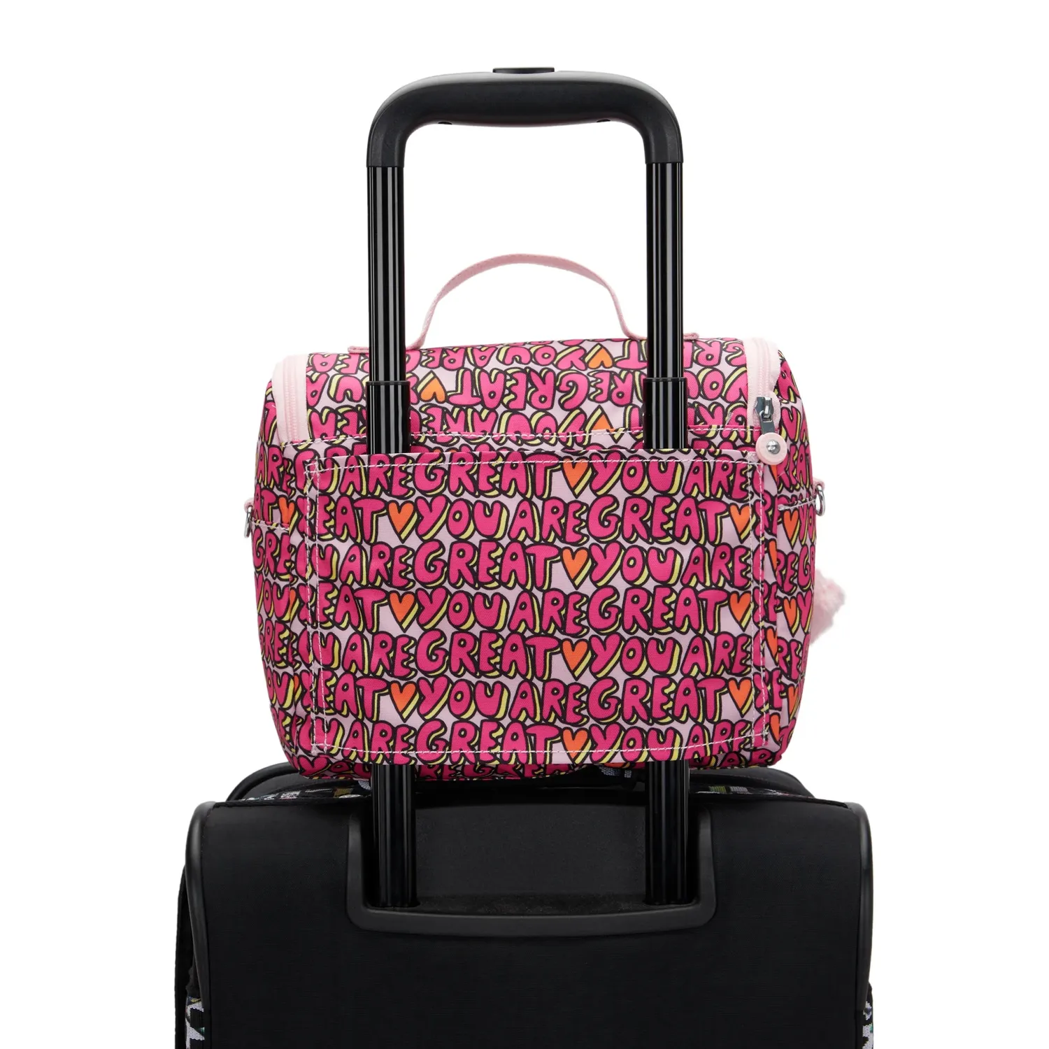 Kipling New Kichirou lunchtas Groot U R Great Print trolleybevestiging