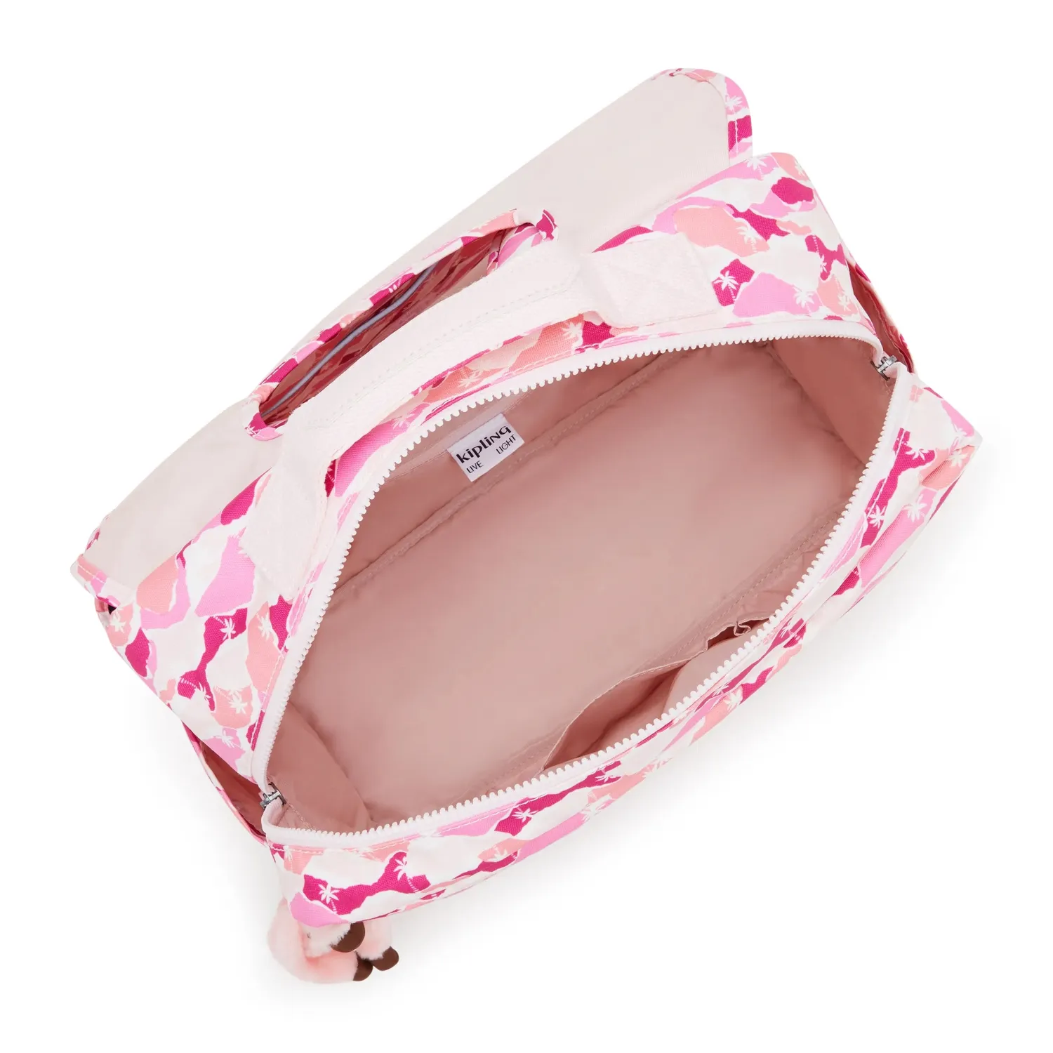 Kipling Codie M schoolrugzak Pink Palm medium A4