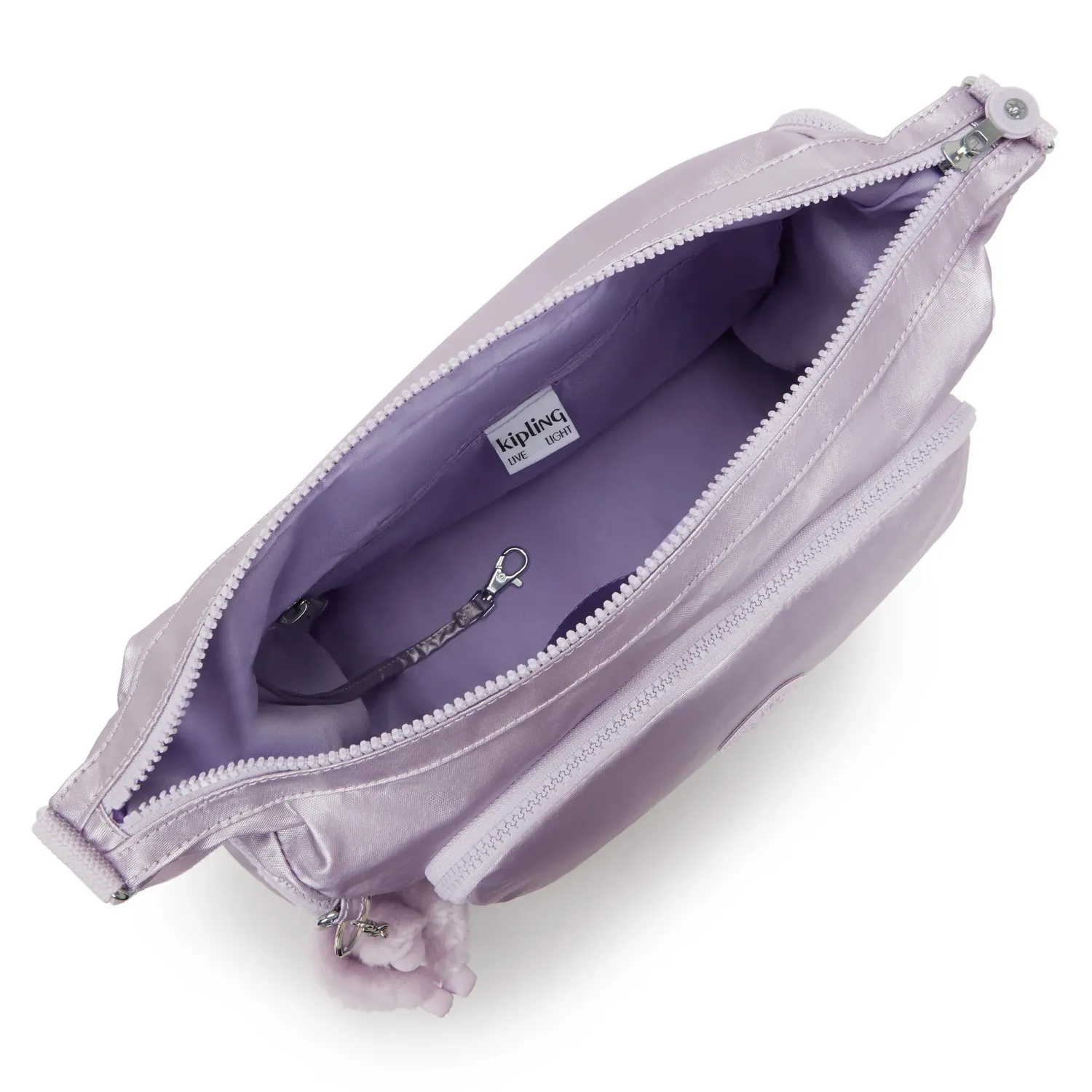 Kipling Gabb crossbodytas Groot Lilac Moon metallic glans
