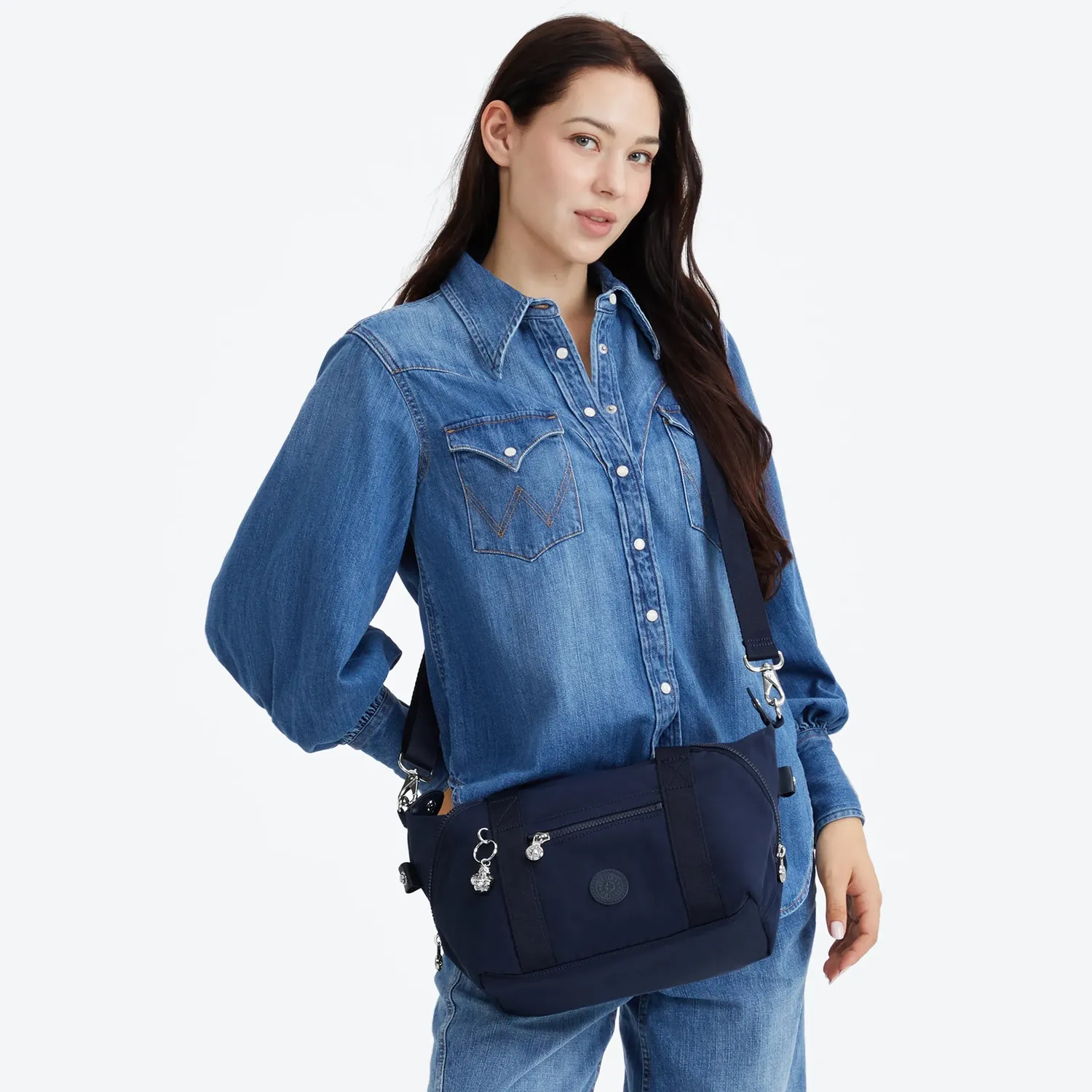 Kipling Art Mini schoudertas Infinite Blue klein waterafstotend