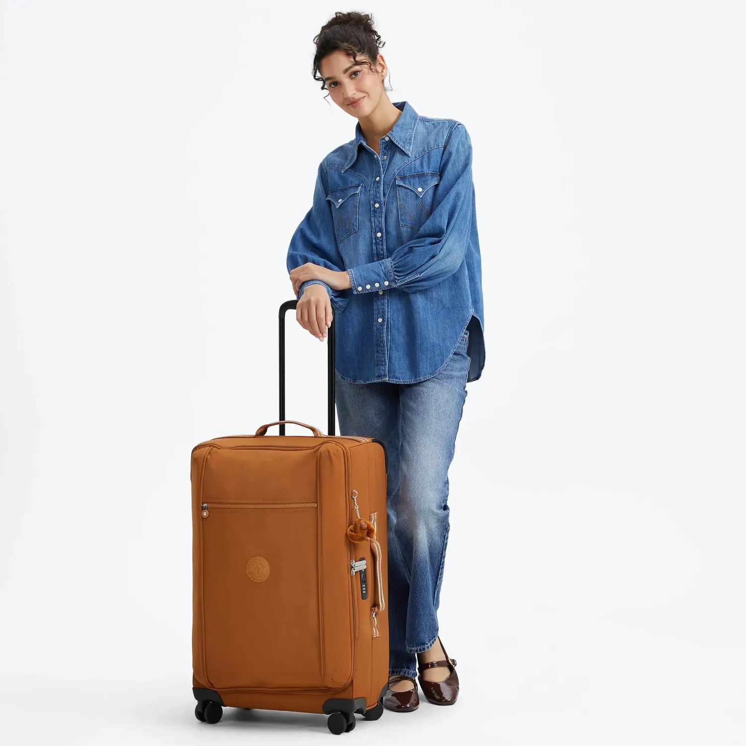 Kipling Jet M koffer Stylish Mokka Medium 4 wielen