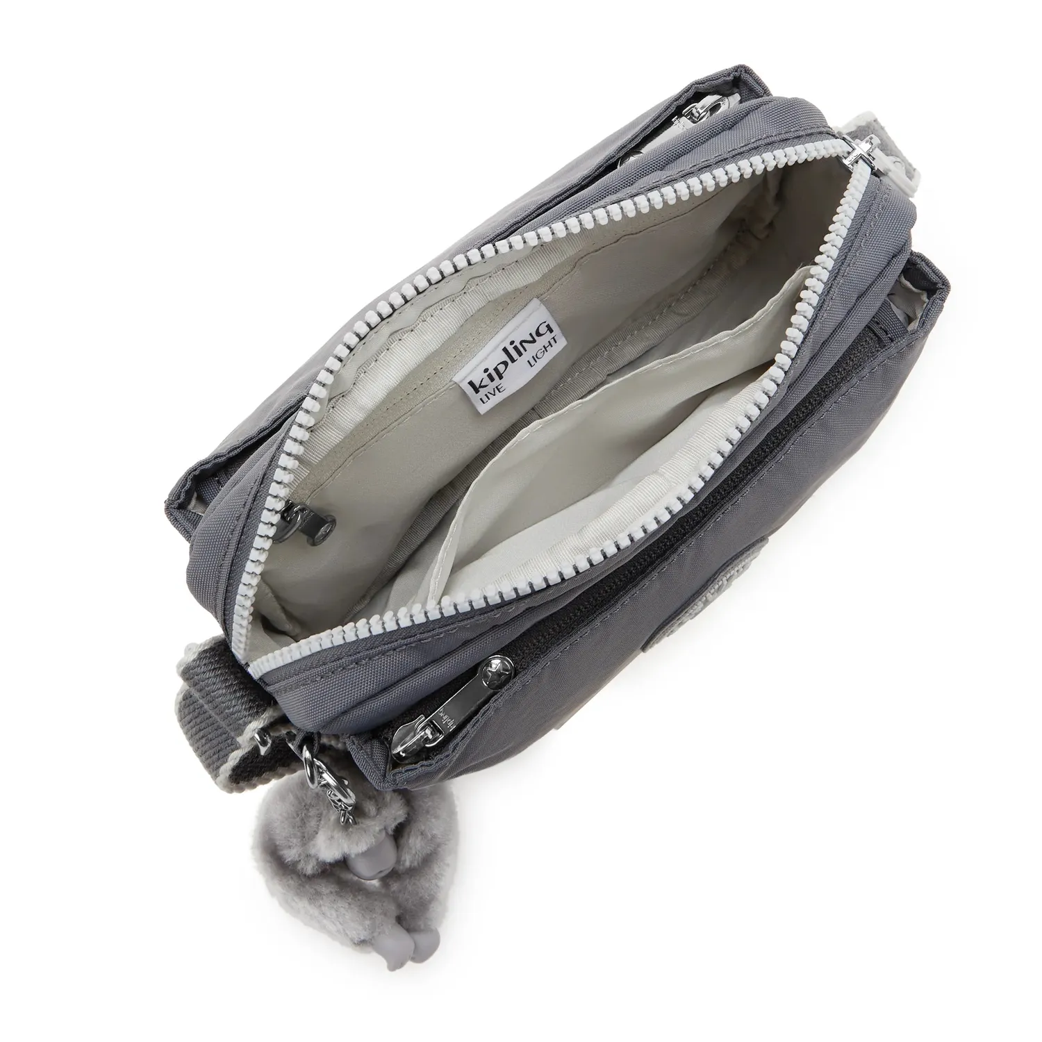 Kipling Abanu crossbodytas klein moonlit grey koel