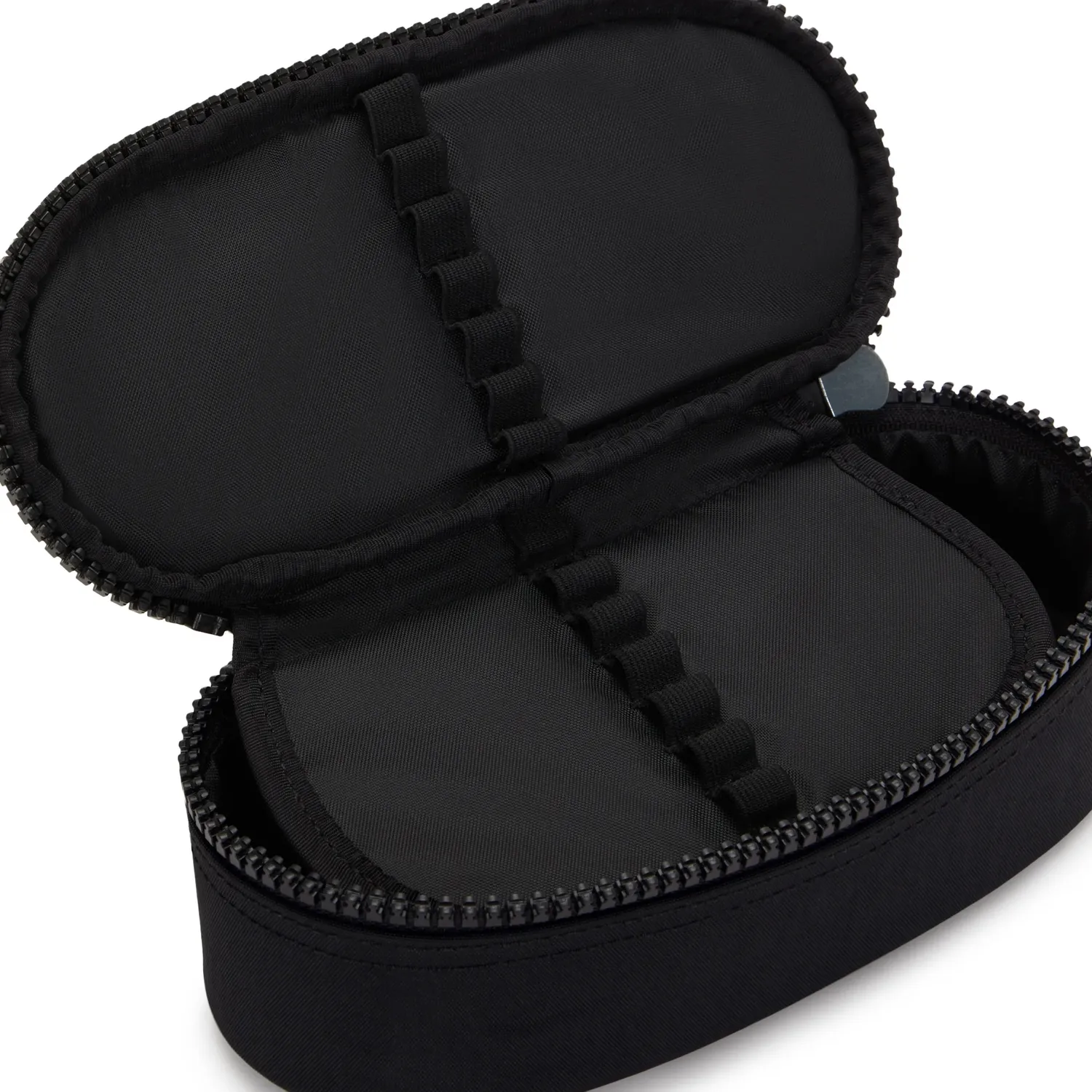 Kipling Duobox pennenetui Medium Black Khaki Block waterdicht